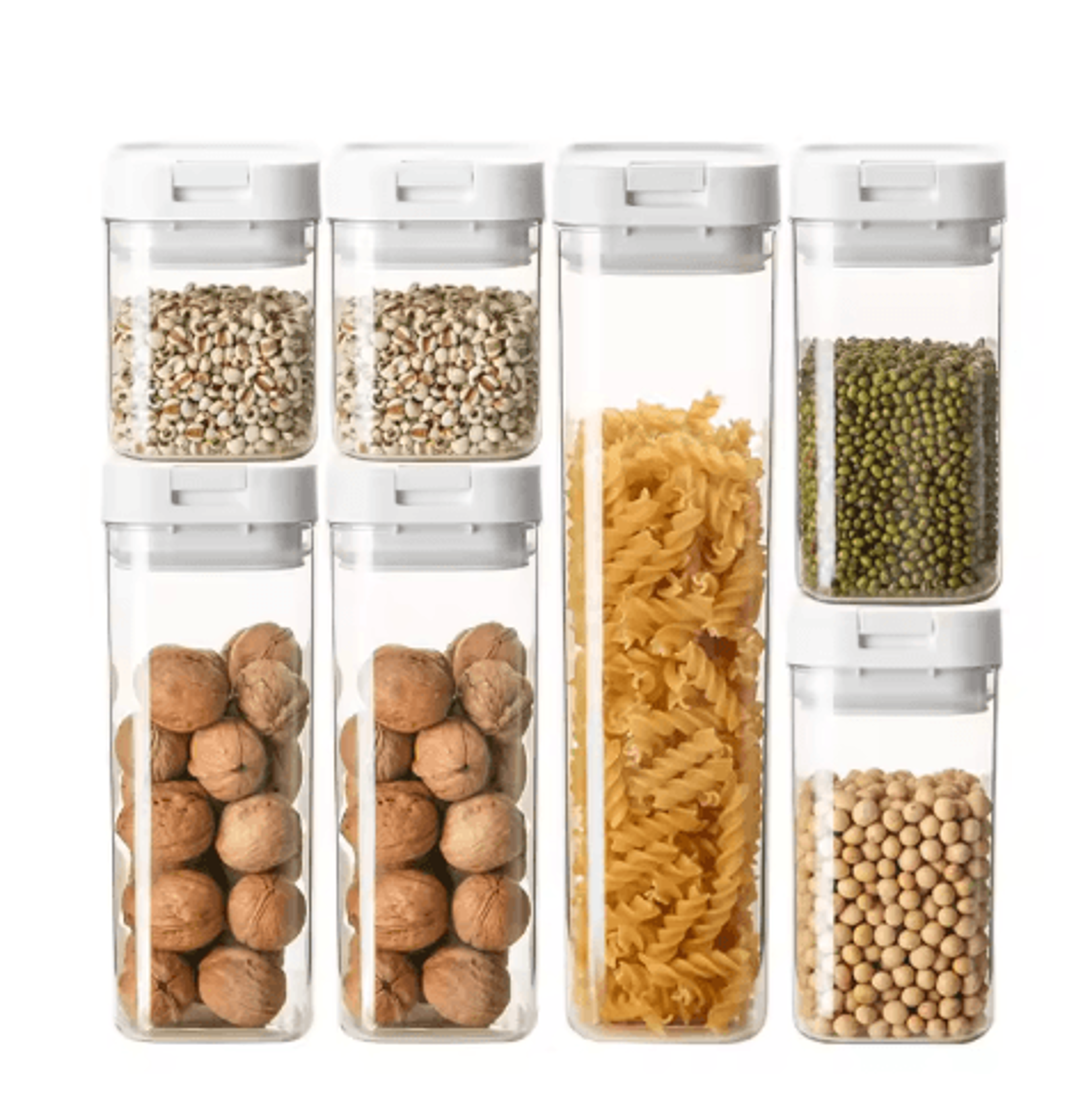 Transparent Pasta Storage Container  Airtight Spaghetti  Grain Storage Jar With MoistureProof Lid 8