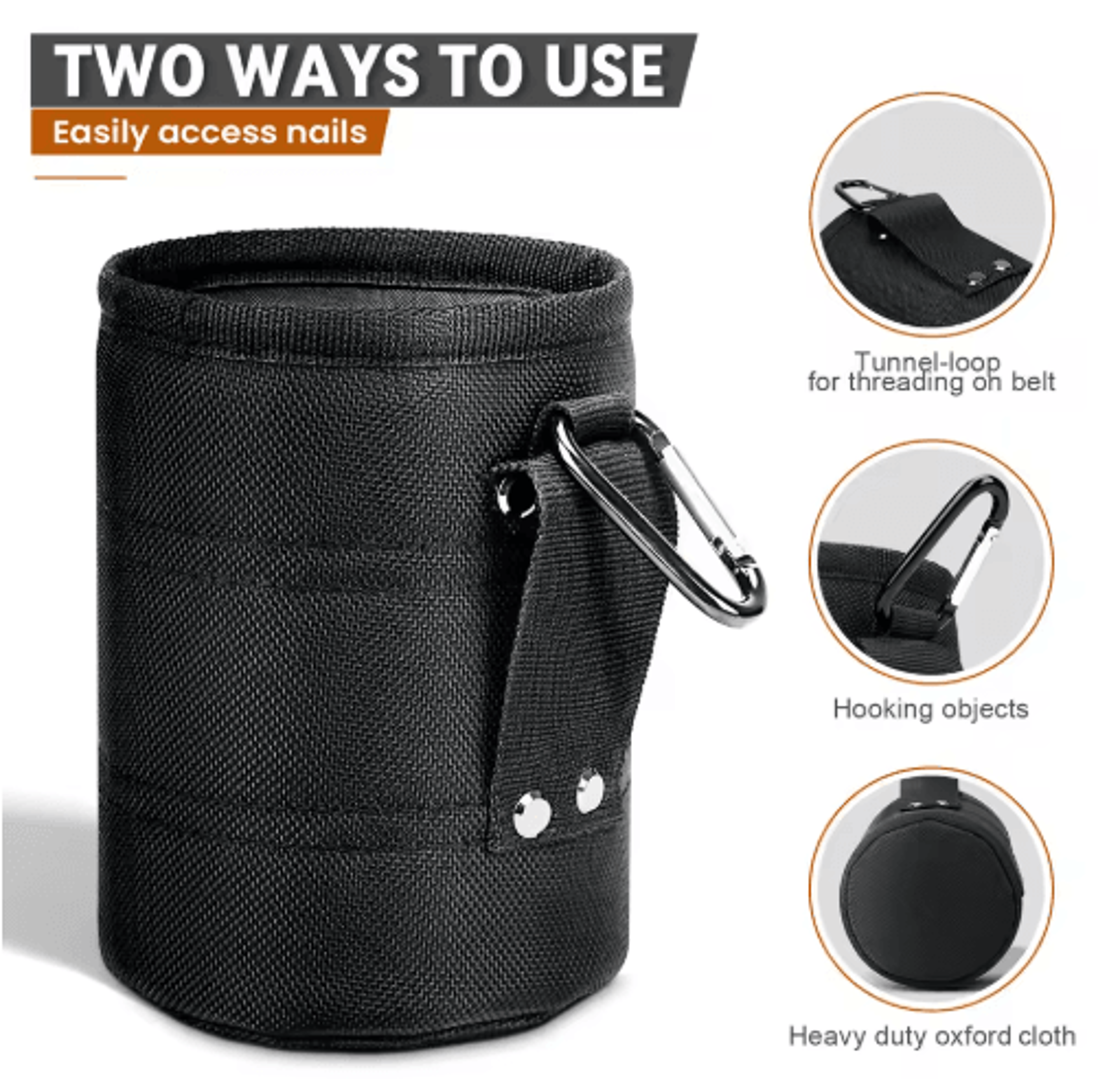 Durable Tool Belt Pouch  MultiFunctional Screw  Nail Organizer For Home Repairs  DIY Projects 1