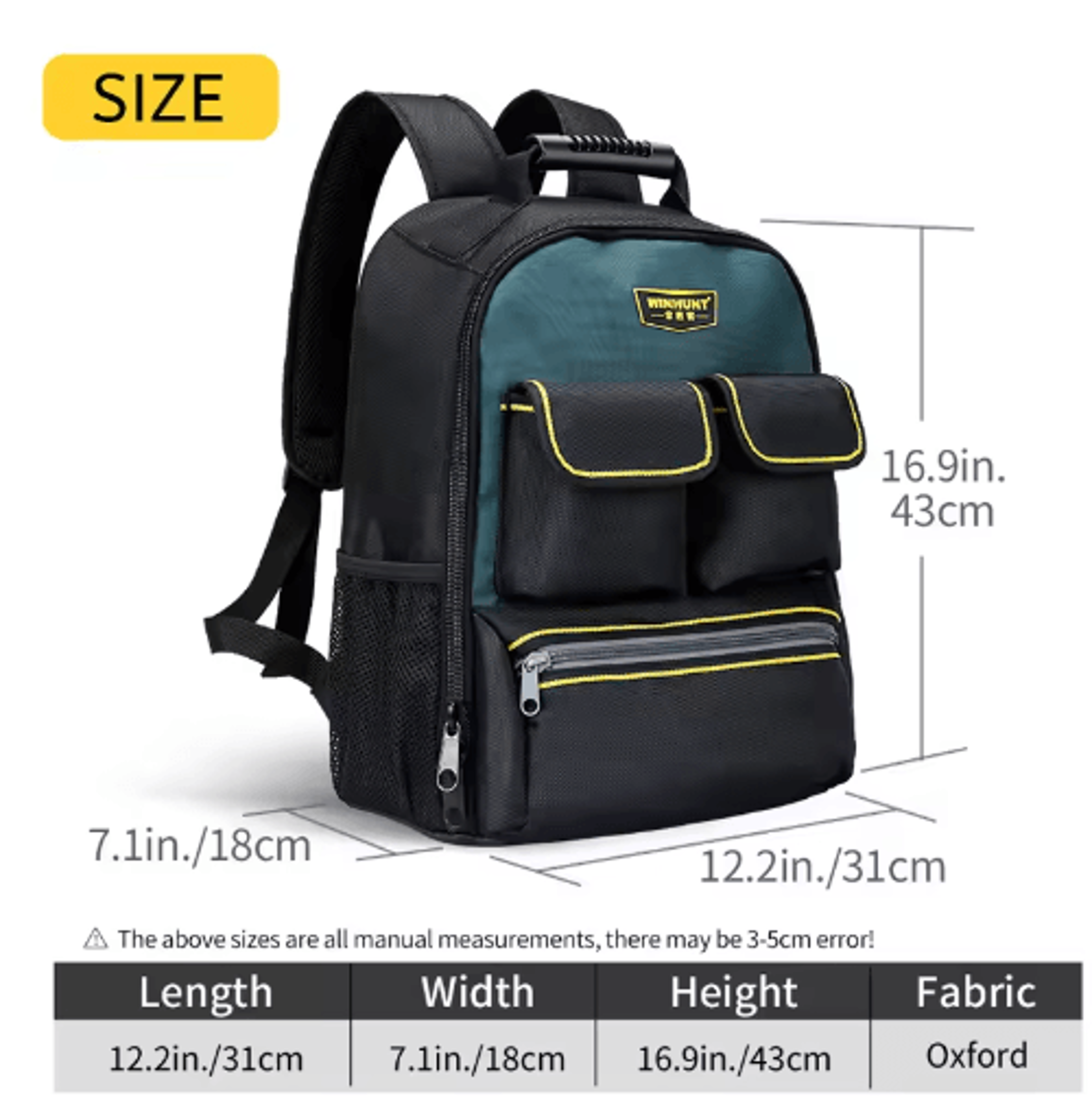 Heavy Duty Tool Backpack With Shoulder Strap  MultiPocket Tool Organizer Backpack For Professionals 1
