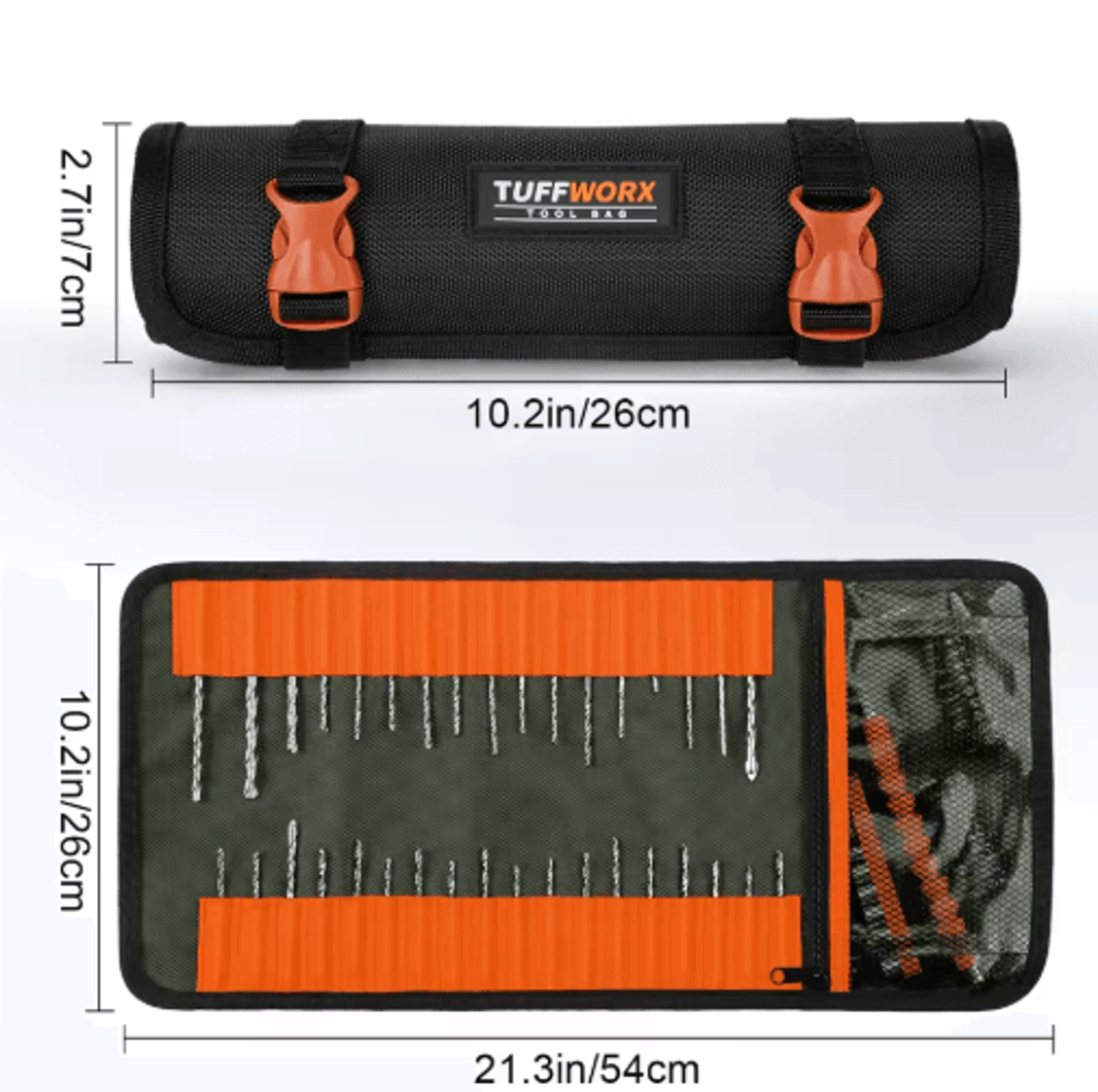 Heavy Duty Tool Roll Up Bag  Portable Foldable Tool Organizer For Mechanics DIY  Fathers Day Gifts 2