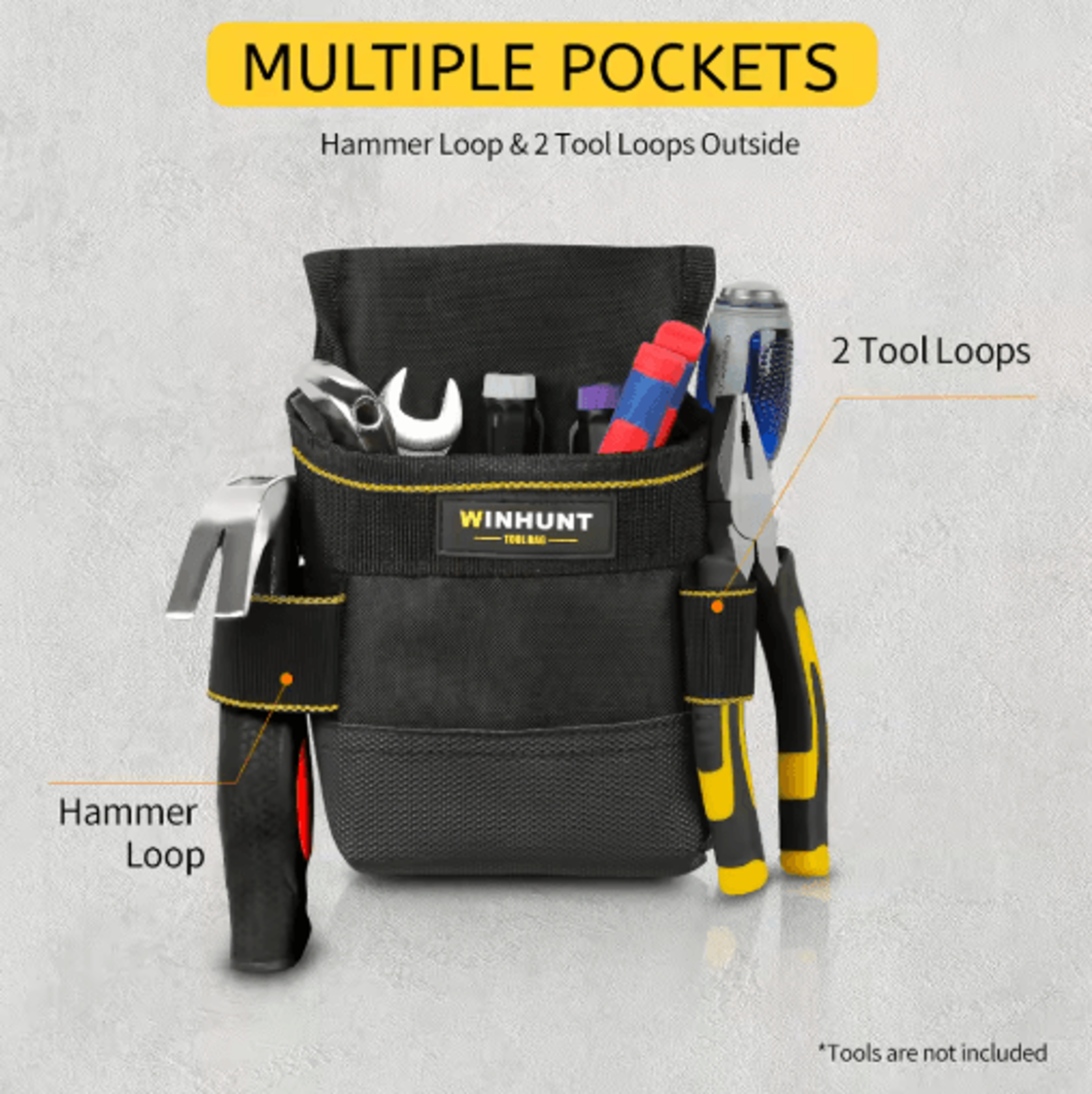 1pc Multifunctional Tool Pouch With Adjustable Belt  HeavyDuty Tool Belt Pouch For Wrenches Screwdr 3