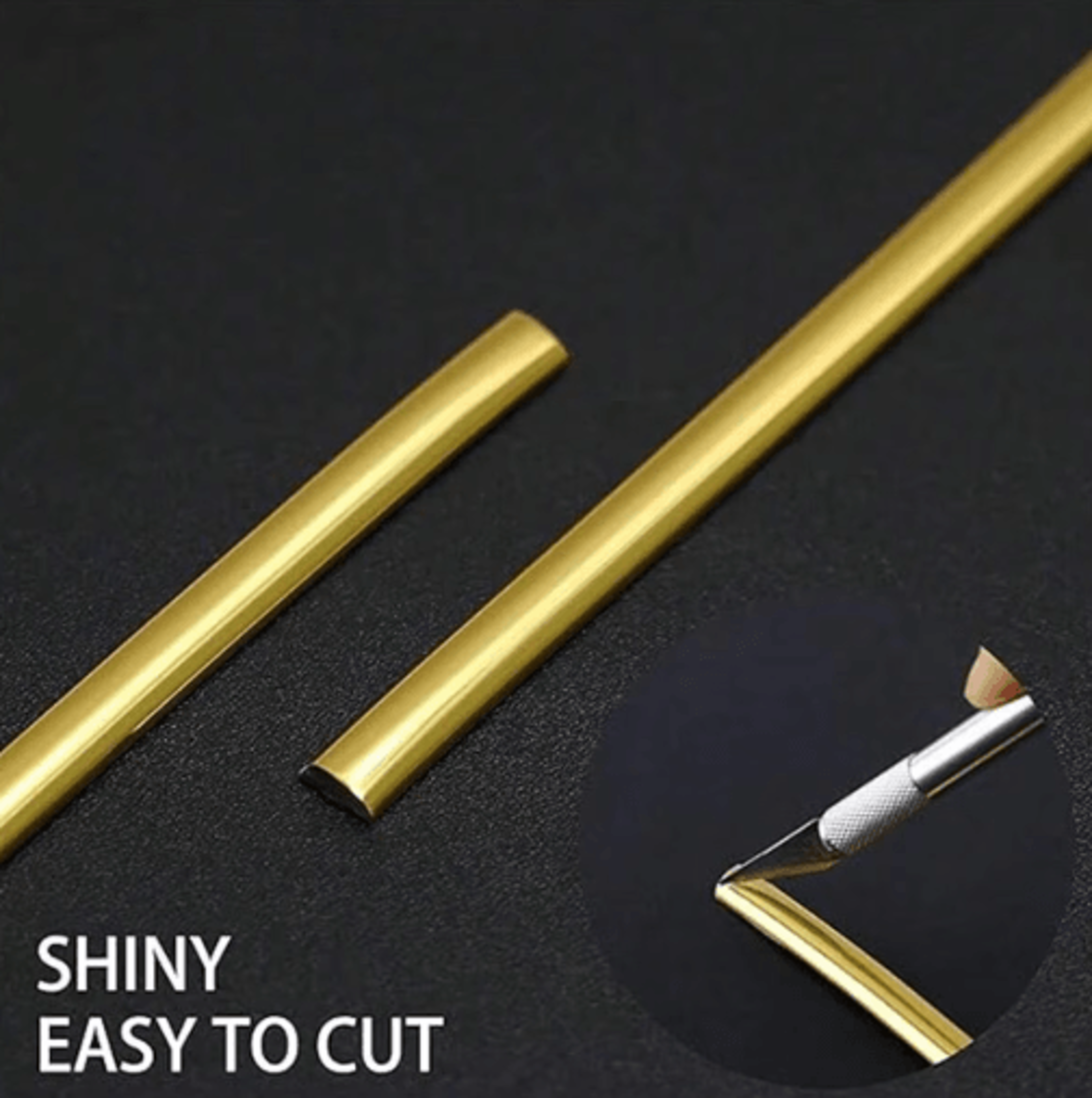 1 Roll Peel And Stick Molding Trim  SelfAdhesive Gold Wall Trim PVC Decorative Strip For Home Wall  3