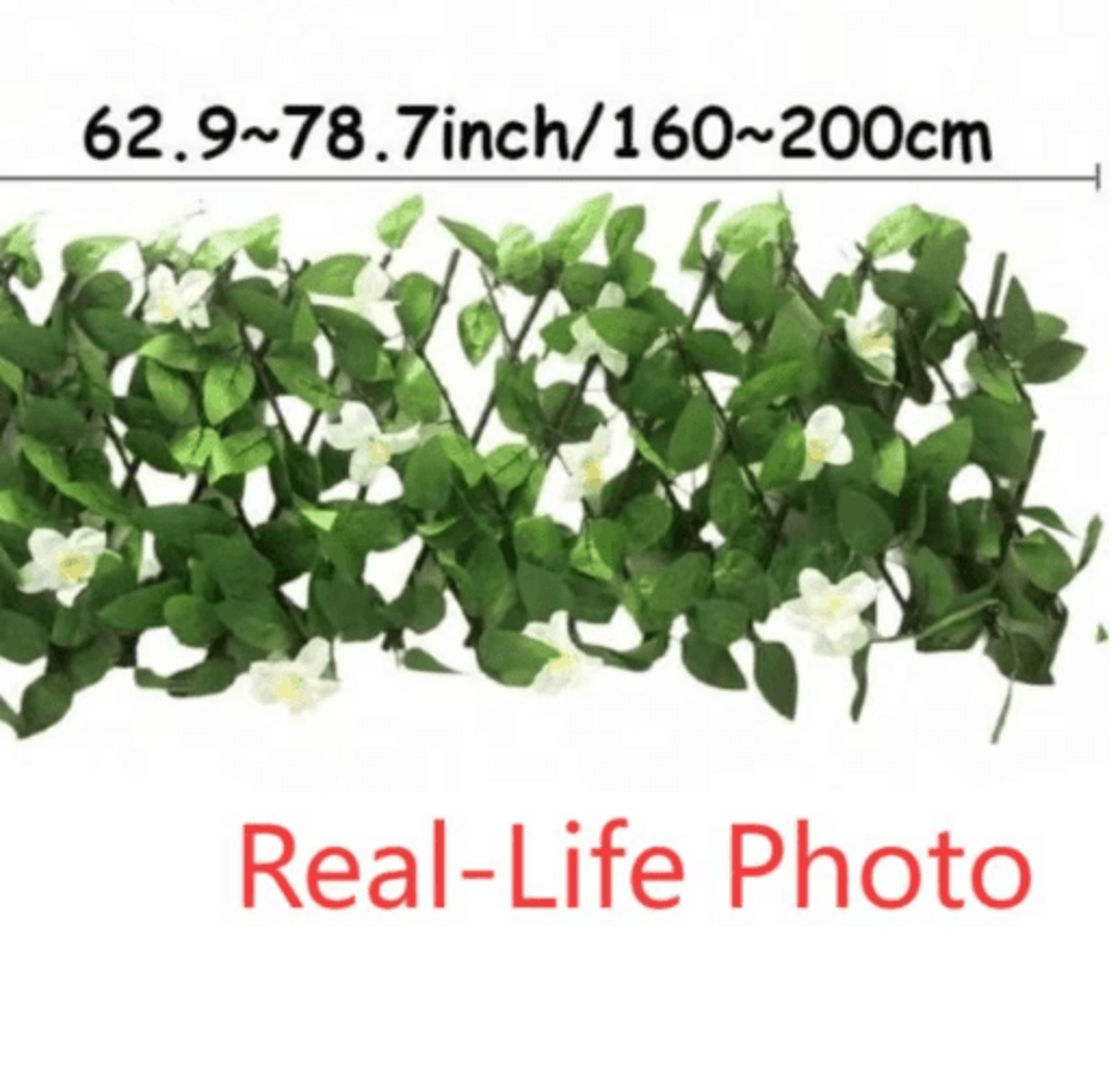 1PC Expandable Privacy Screen  Artificial Ivy Fence For Balcony Garden  Outdoor Wall Decor 4