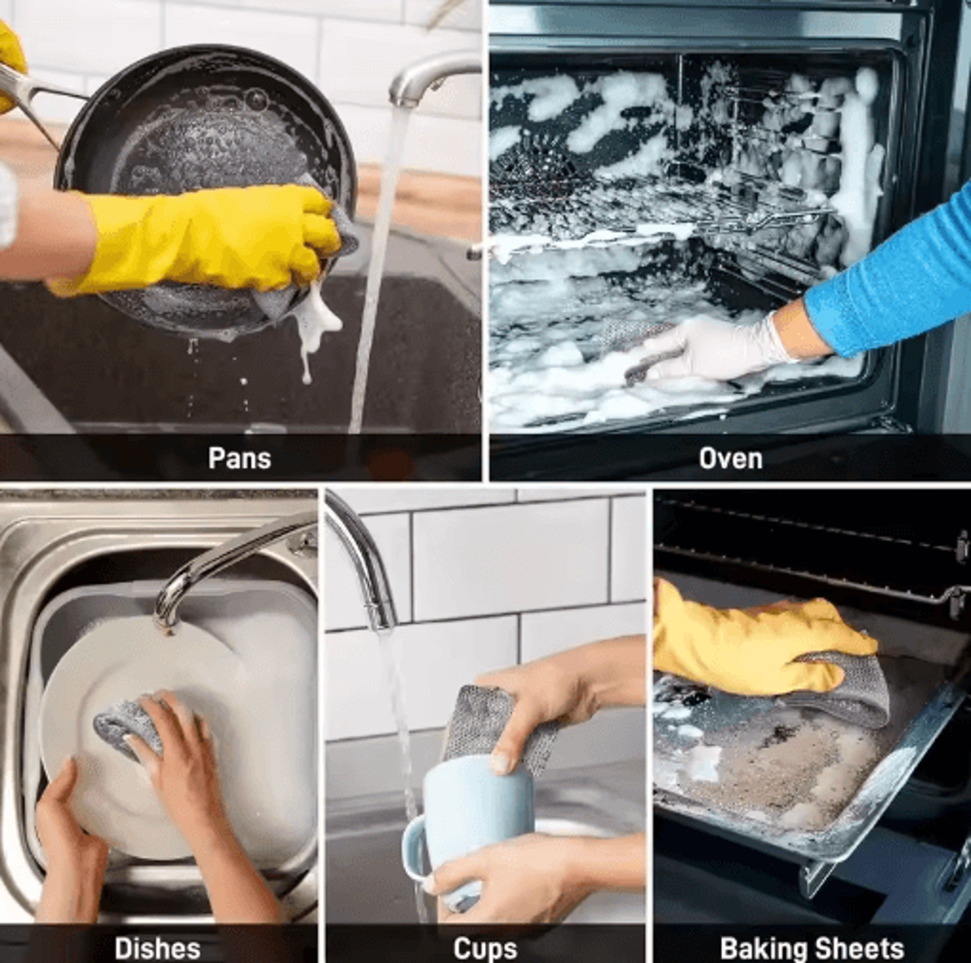 150PCS Magic Dishcloth Thickened Microfiber Cleaning Cloth With Silver Wire For Kitchen Cleaning 3
