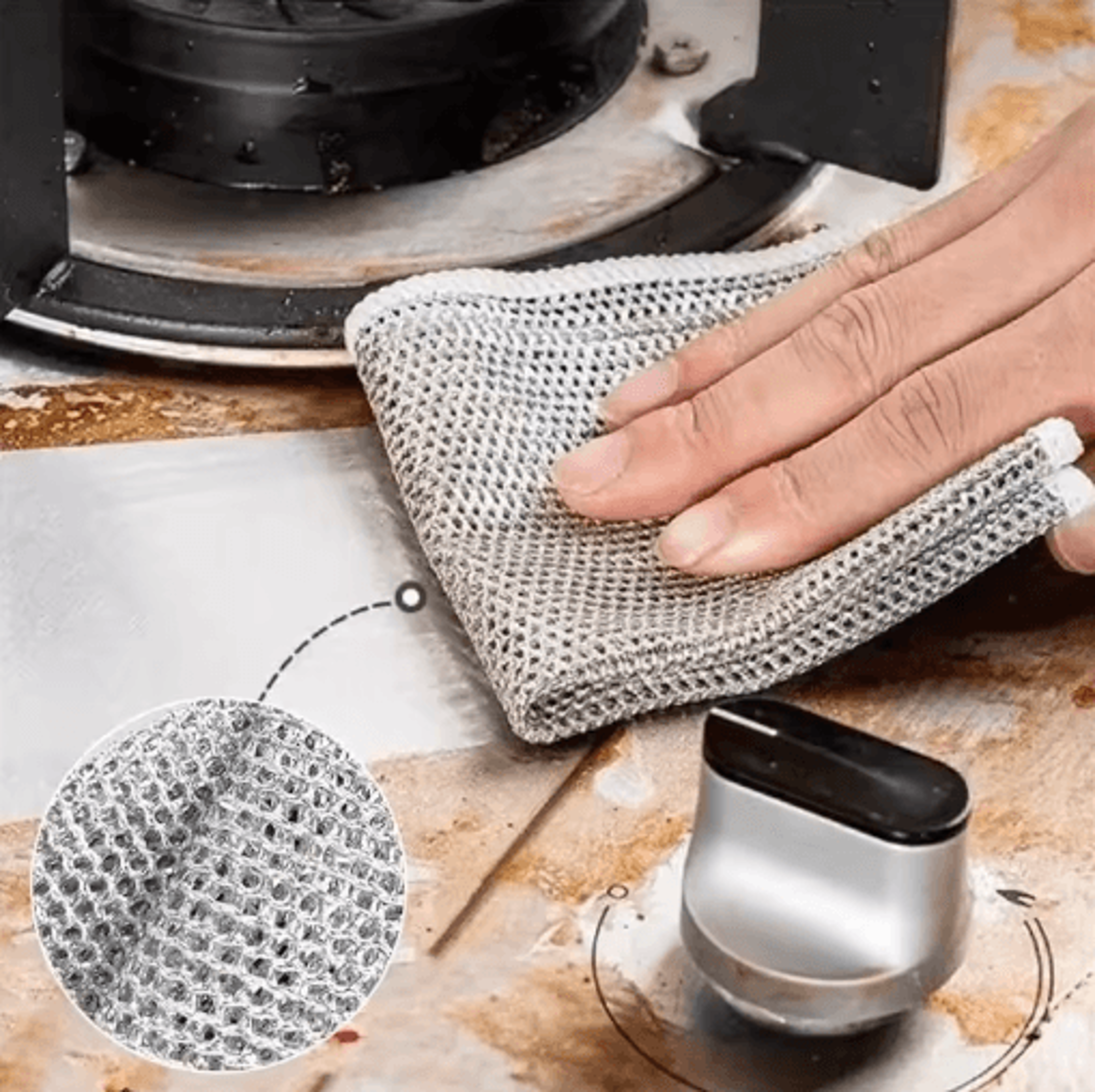 150PCS Magic Dishcloth Thickened Microfiber Cleaning Cloth With Silver Wire For Kitchen Cleaning 5