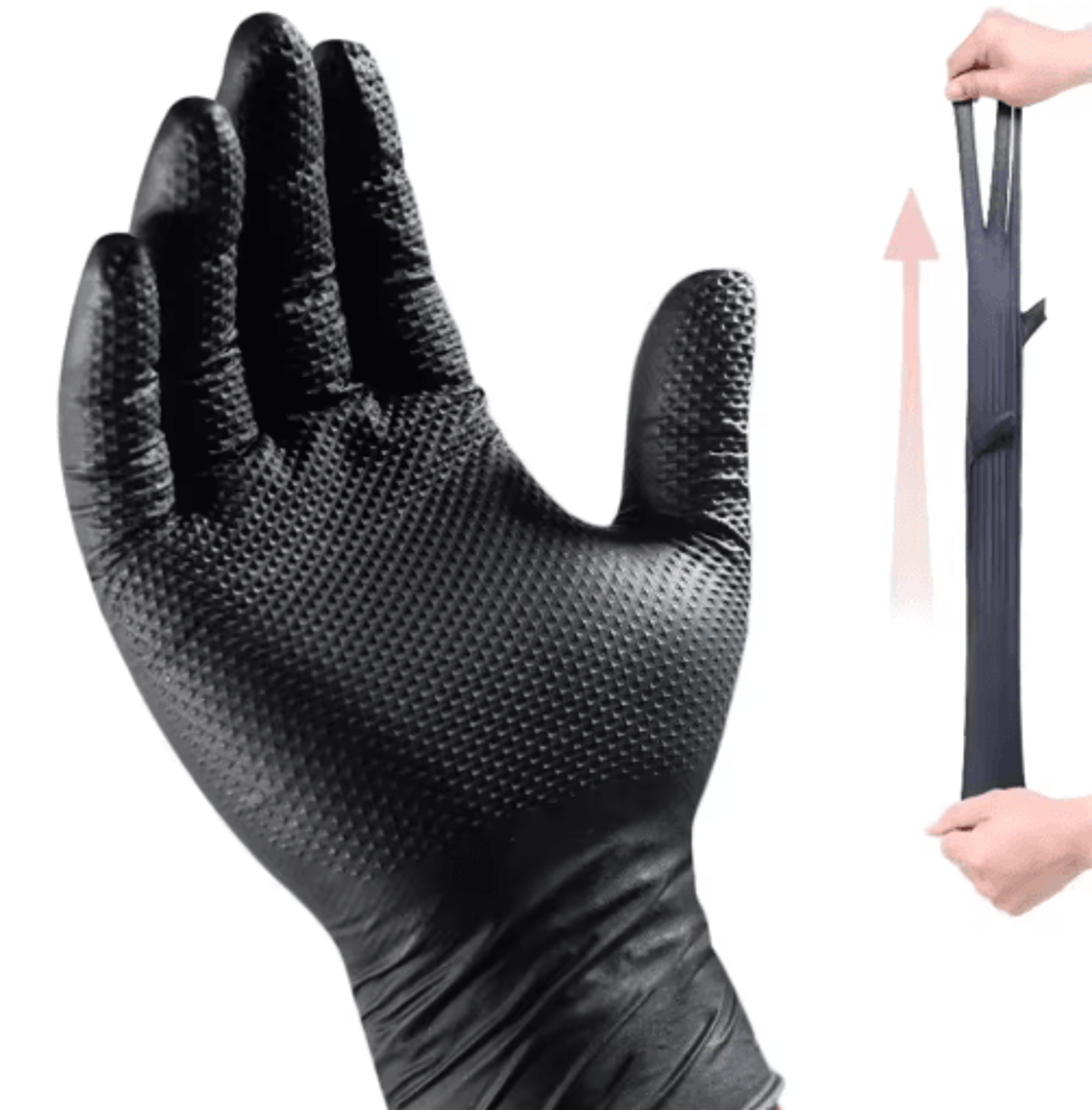 HeavyDuty Nitrile Gloves  8 Mil Disposable Work Gloves With Textured Grip For Mechanics Gardening   12