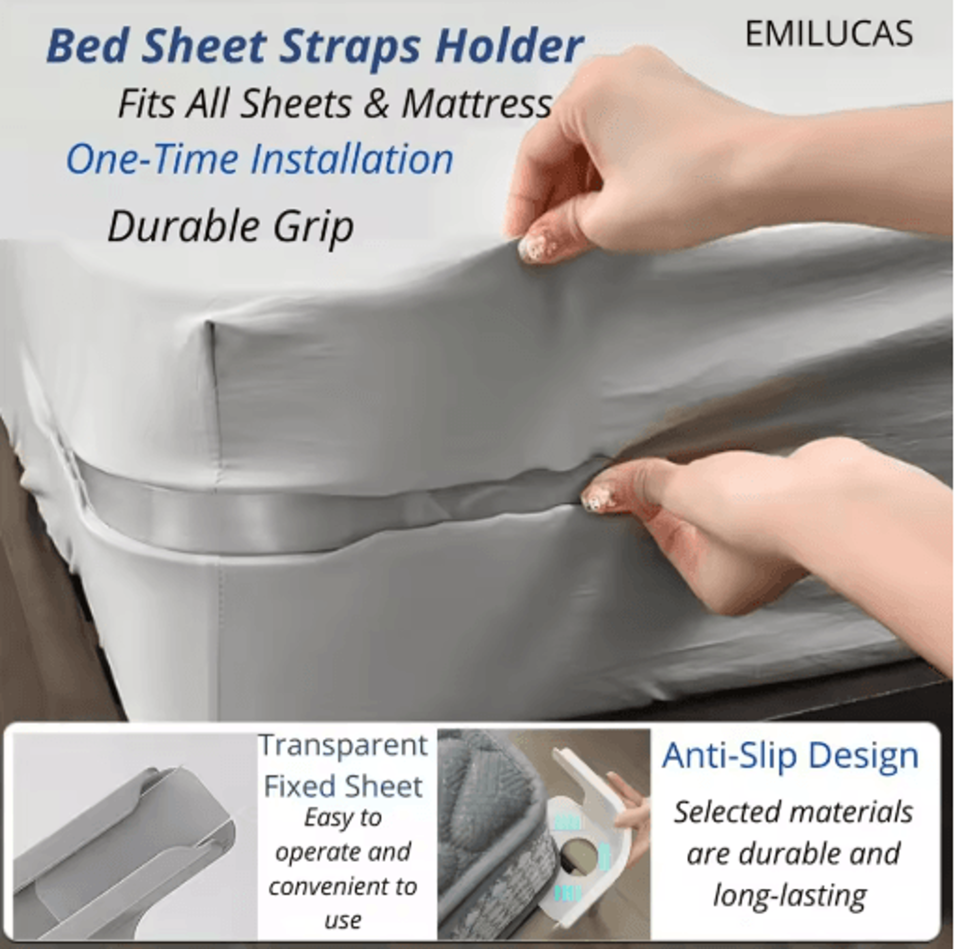 412pcs Bed Sheet Clips  Invisible Bed Sheet Fasteners For NonSlip Mattress  Quilt Support 0