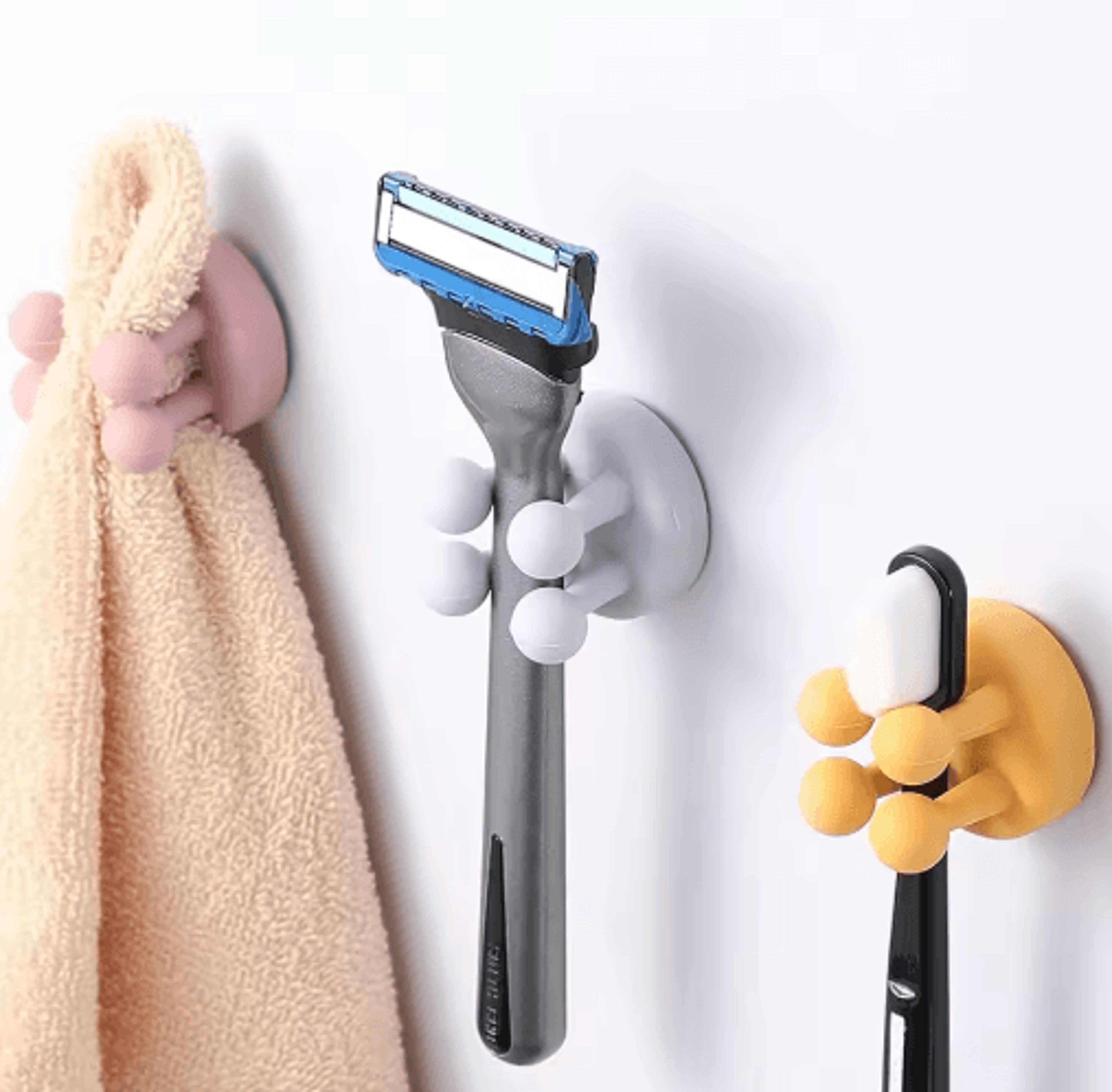 Silicone SelfAdhesive Toothbrush Holder  Waterproof MultiFunction Wall Hook For Bathroom Organizati 23