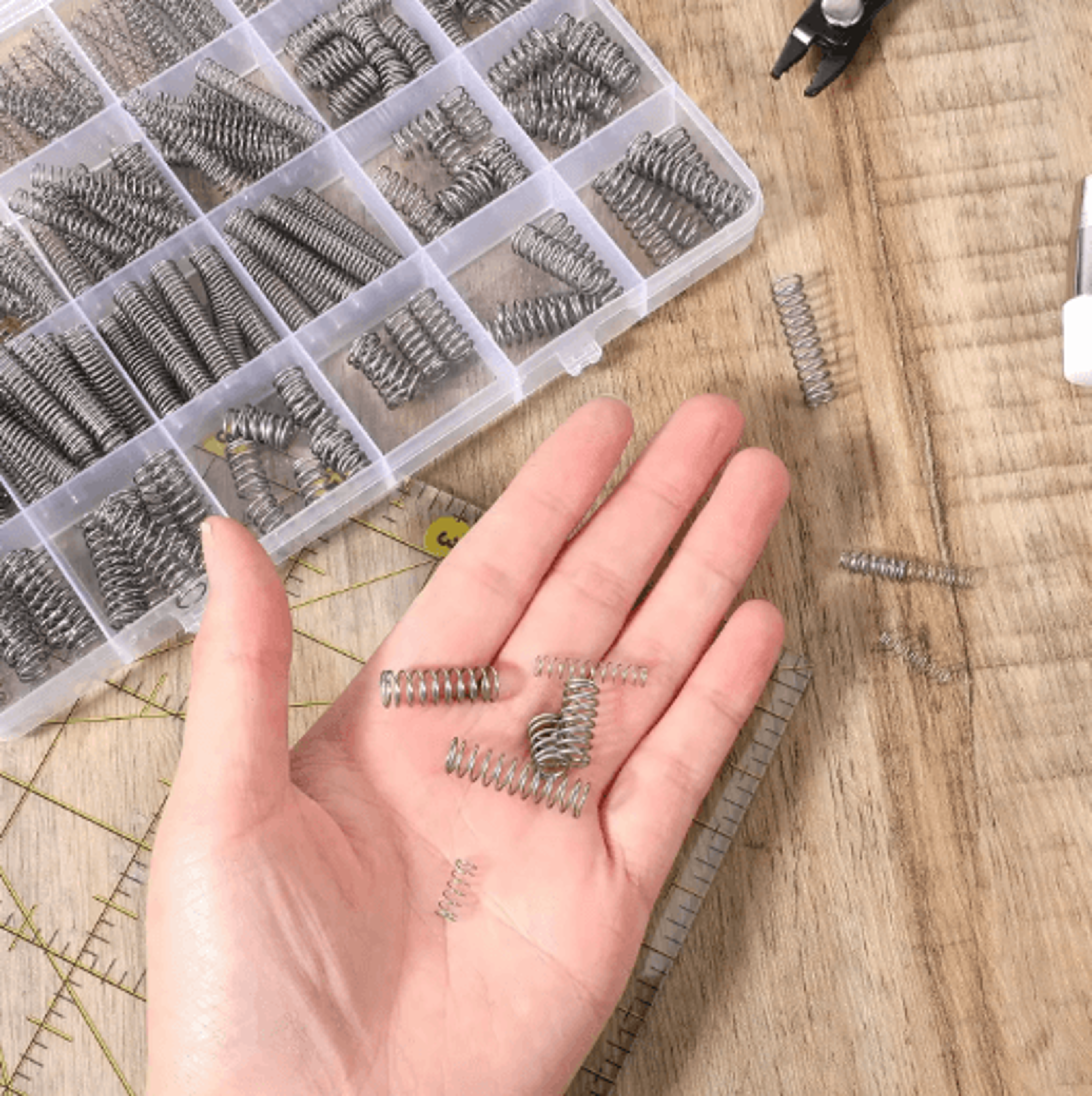 Stainless Steel Compression Spring Assortment Kit  Versatile Spring Set For DIY Mechanical Repairs  2