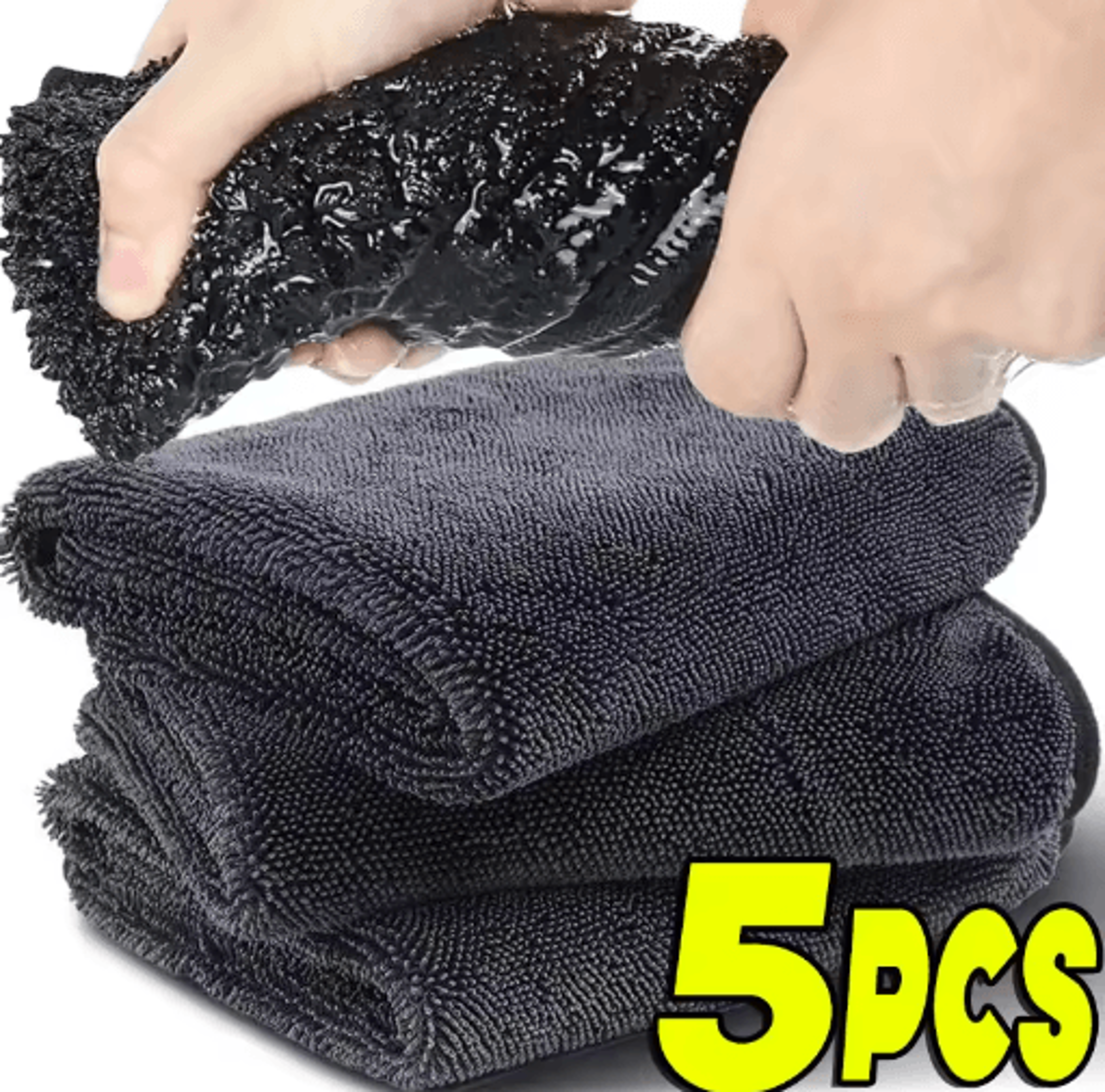 1200 GSM DoubleSided Microfiber Car Drying Towel  Super Absorbent Twisted Braid Car Detailing Cloth 0