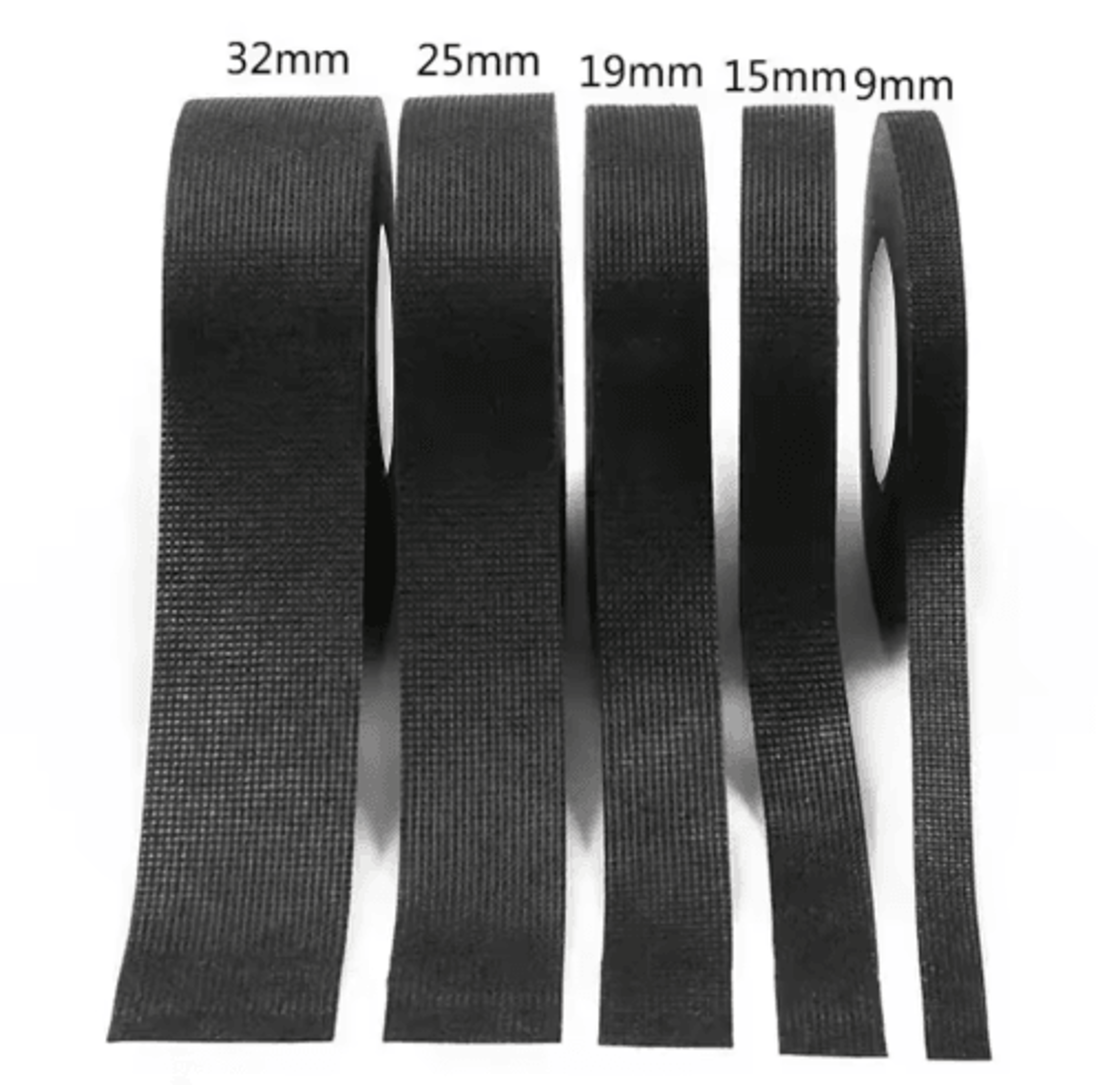 Black Electrical Fabric Tape  HeatResistant Wire Harness Cloth Tape For Automotive  Cable Insulatio 1