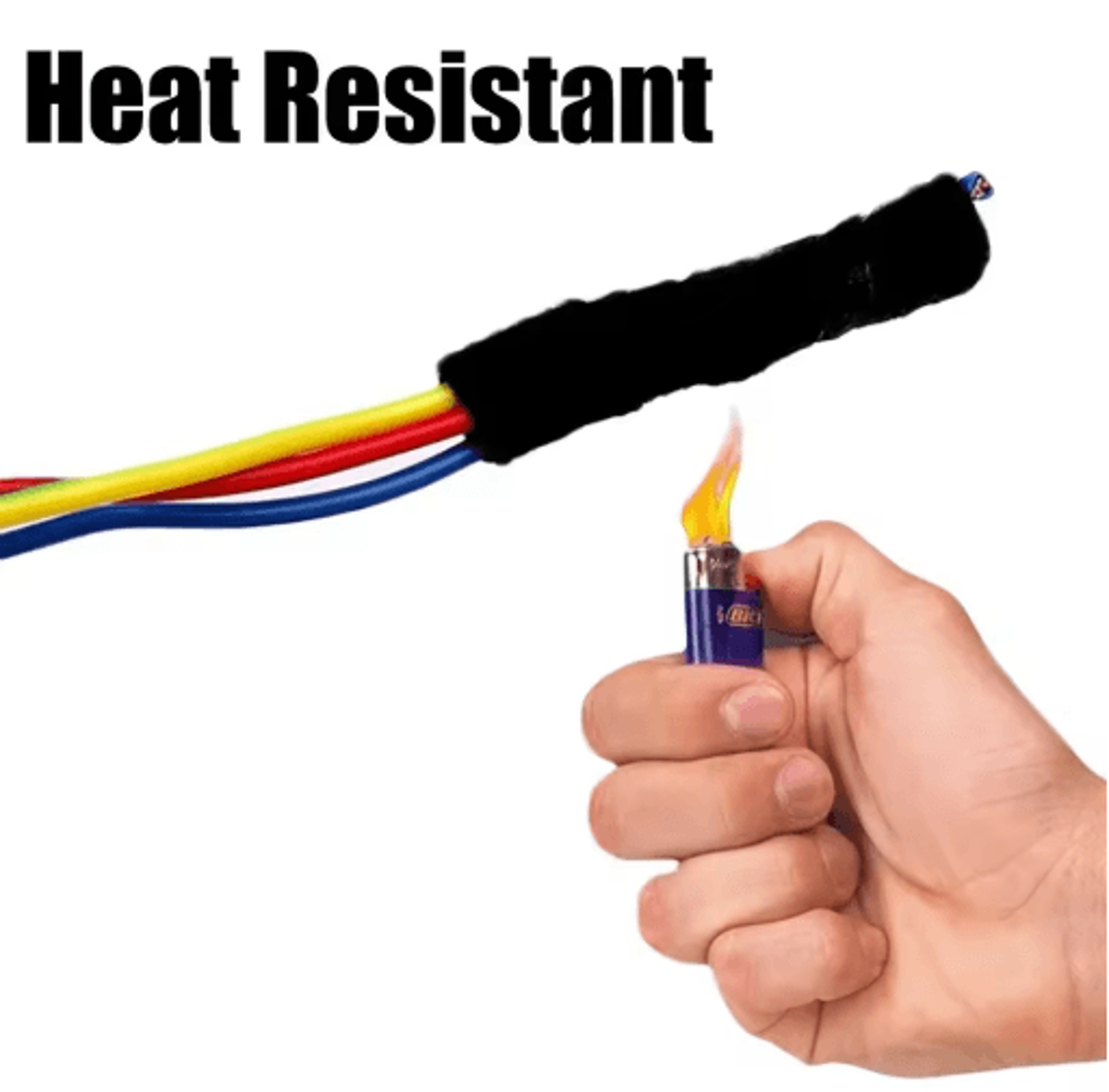 Black Electrical Fabric Tape  HeatResistant Wire Harness Cloth Tape For Automotive  Cable Insulatio 3