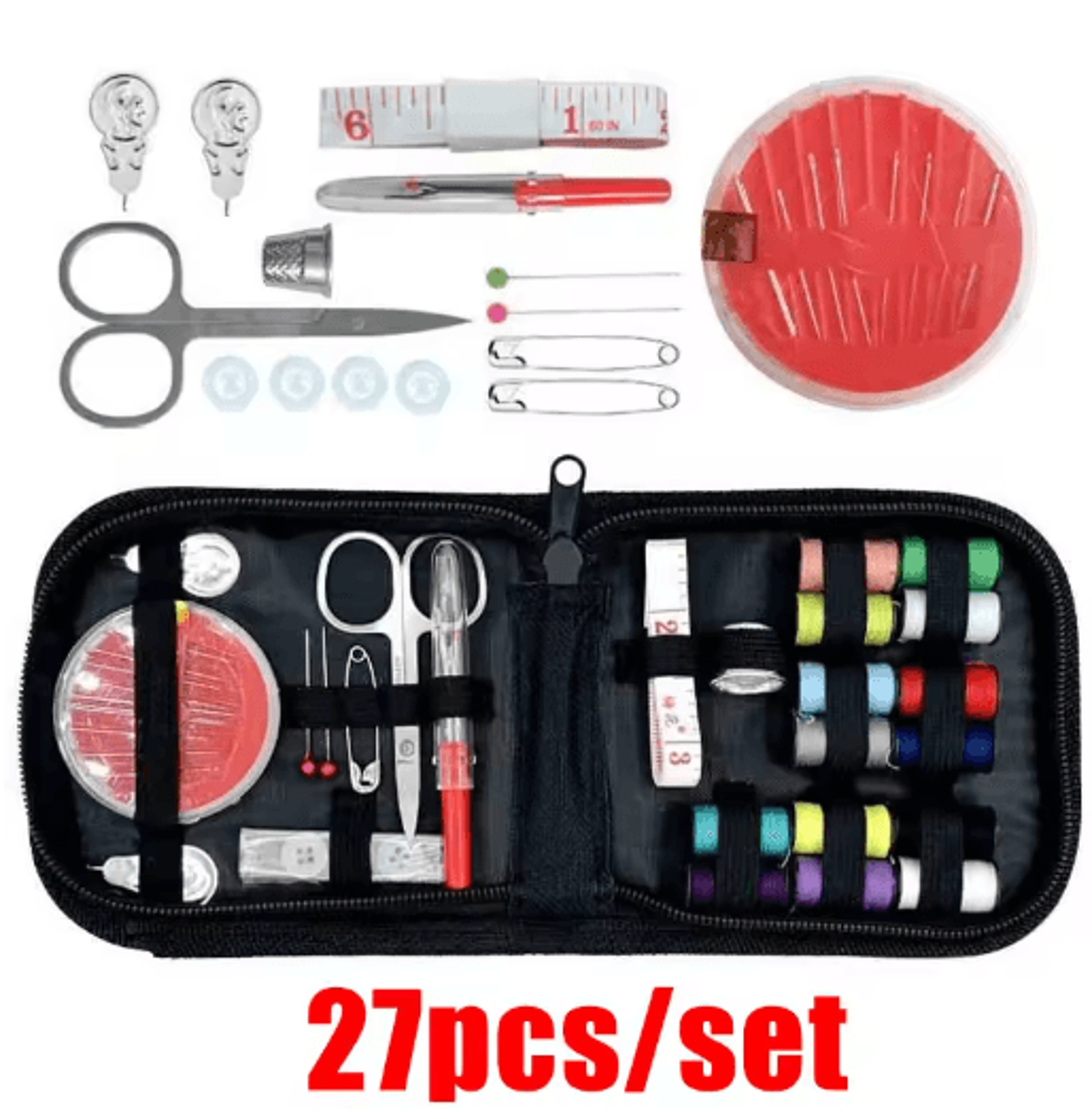 Portable Sewing Kit With Threads Needles  Accessories  Complete Travel Sewing Kit In Storage Case 3