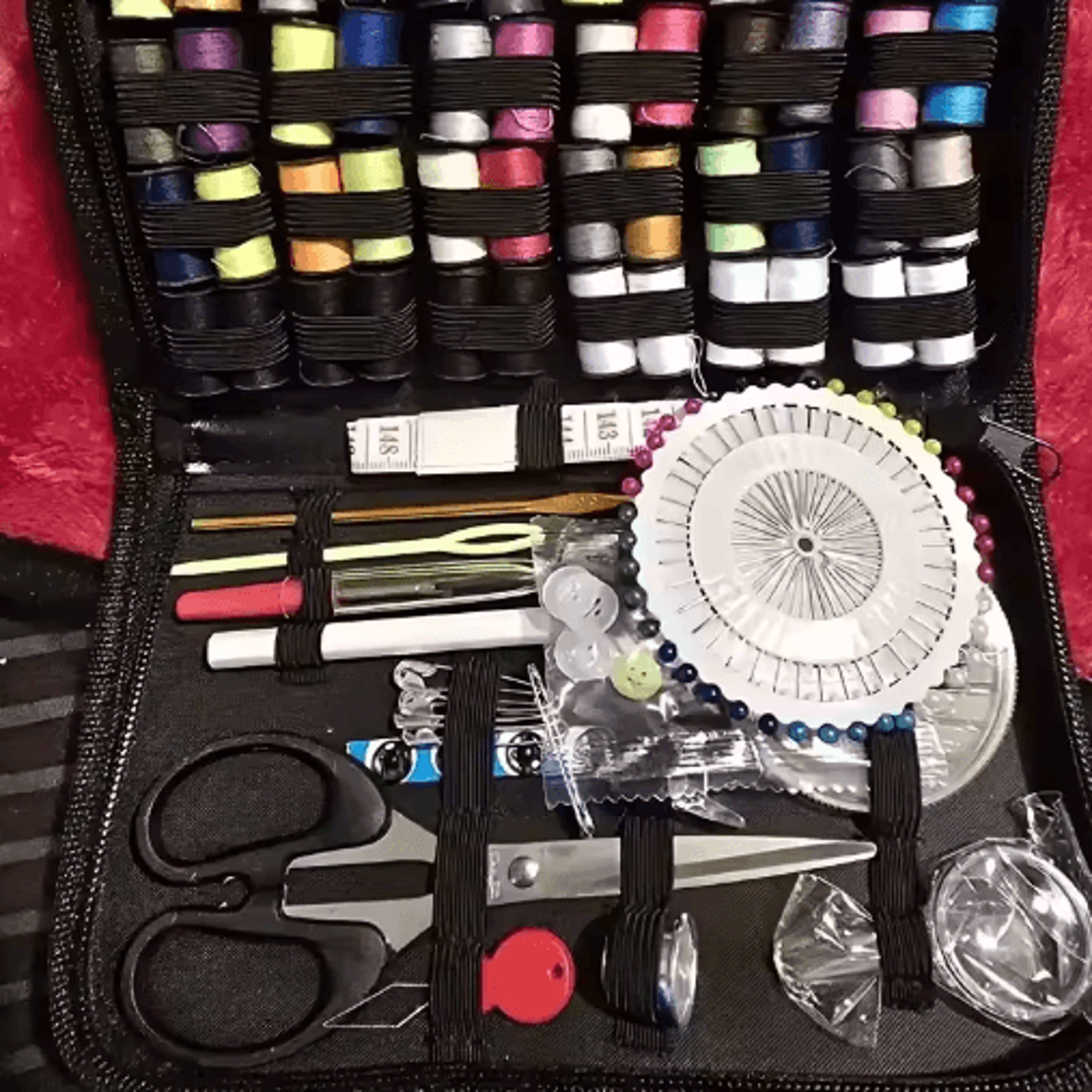 Portable Sewing Kit With Threads Needles  Accessories  Complete Travel Sewing Kit In Storage Case 5