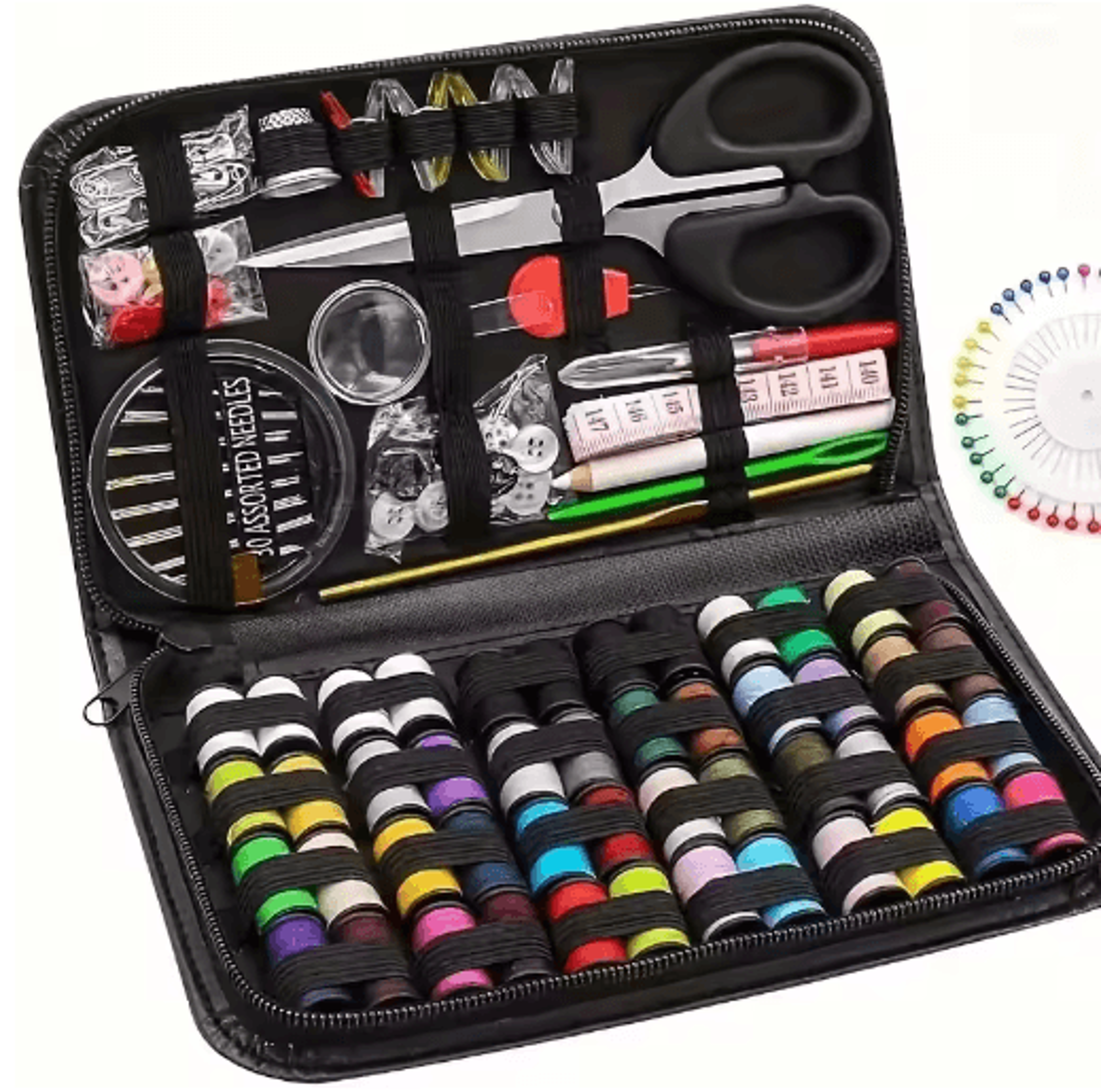 Portable Sewing Kit With Threads Needles  Accessories  Complete Travel Sewing Kit In Storage Case 6