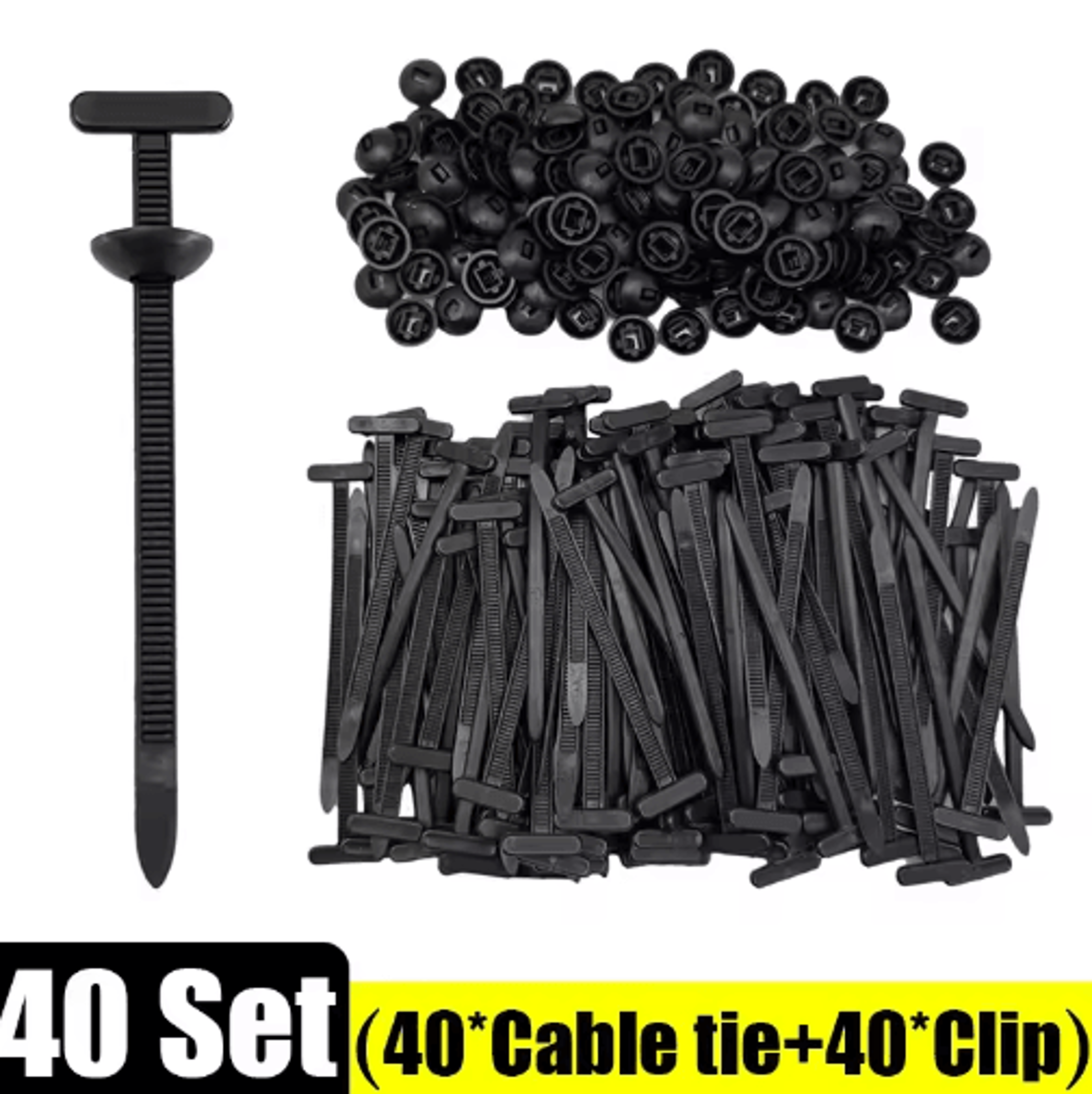 Nylon Cable Tie Fastener Clips  Automotive Wire Management  Panel Mount Cable Ties 6