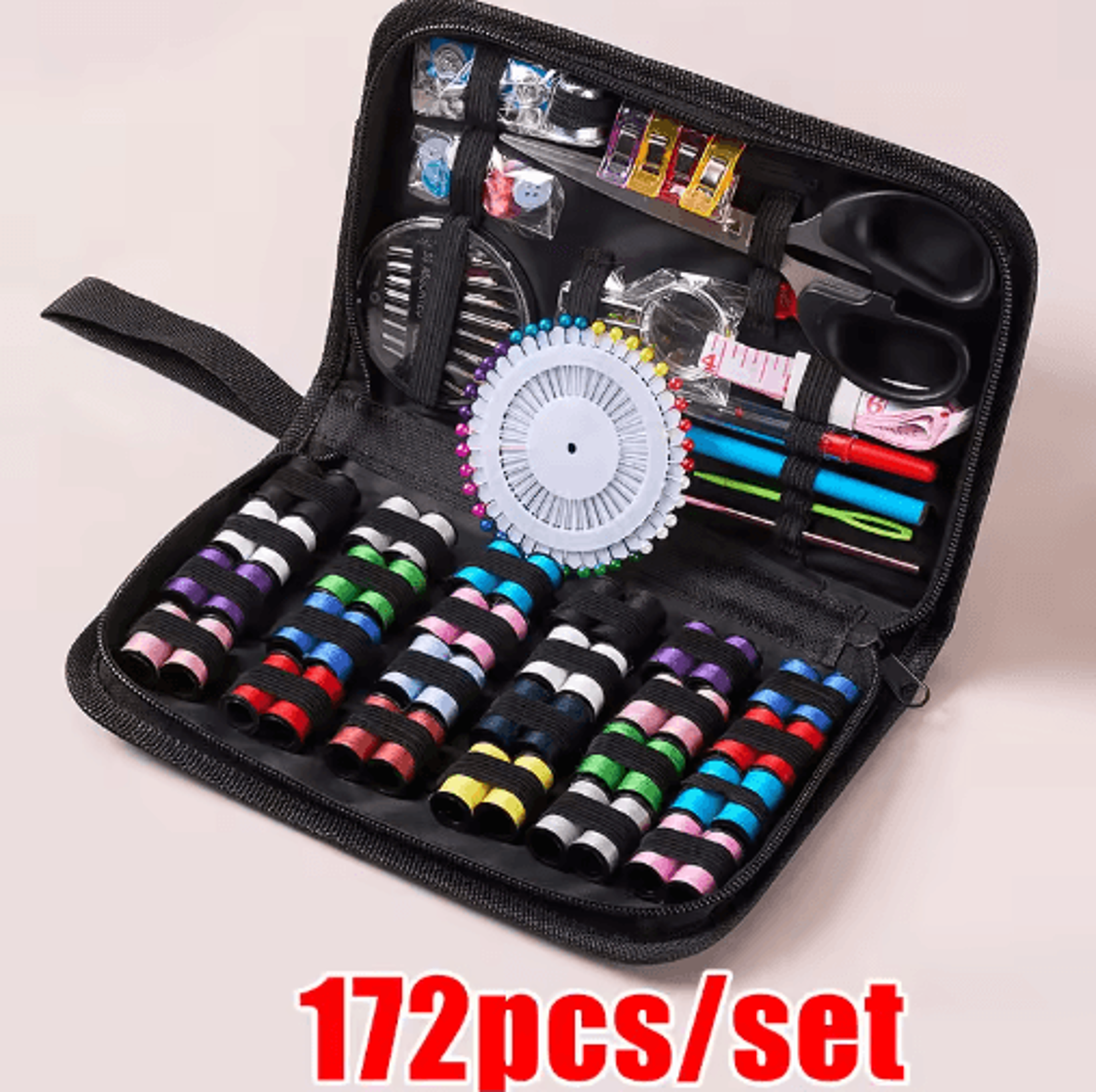 Portable Sewing Kit With Case  Complete Sewing Supplies For Home Travel  Emergency Repairs 1