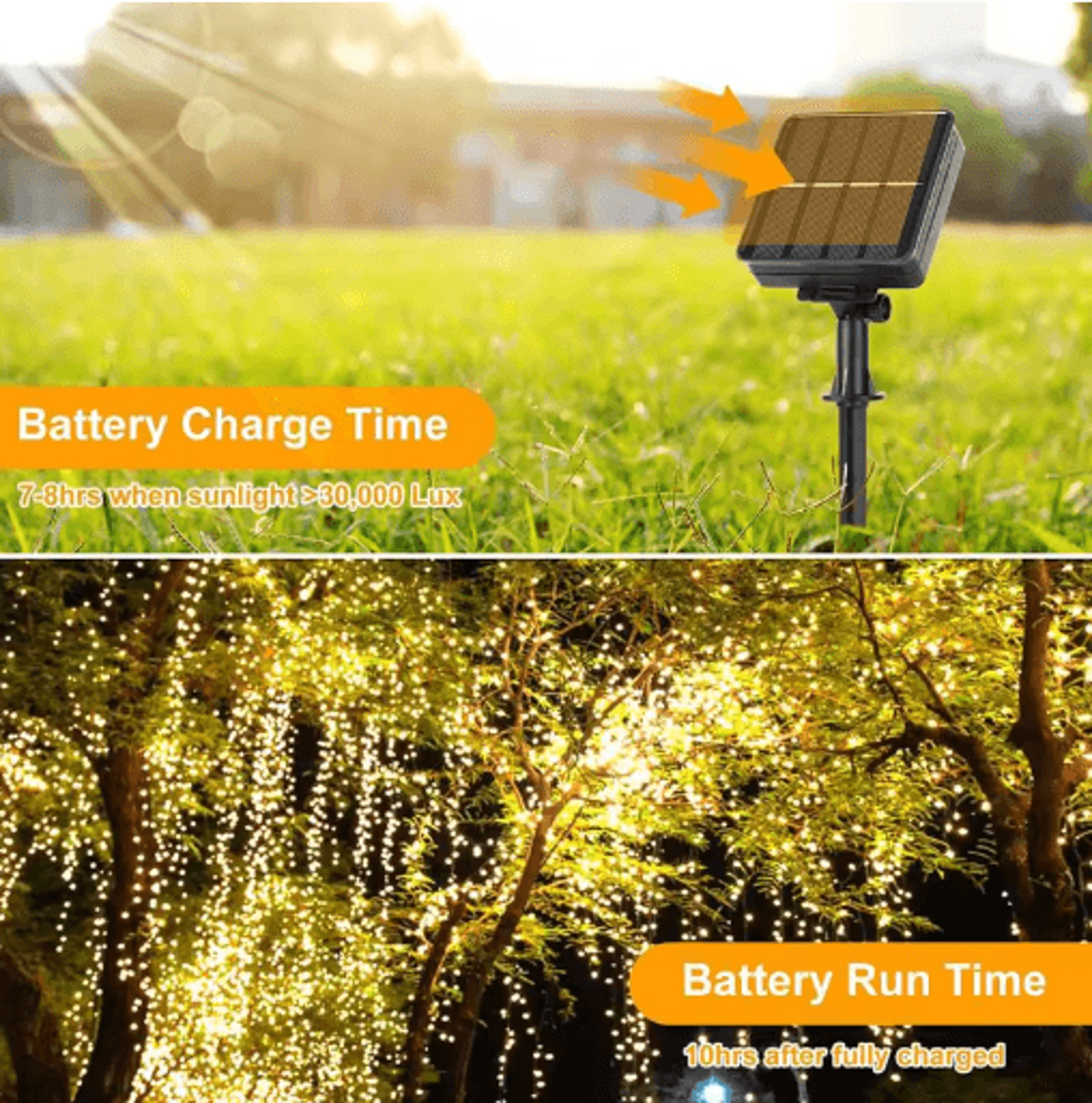 Solar LED Fairy String Lights  Waterproof Outdoor Twinkle Lights For Garden Patio  Christmas Decor 15