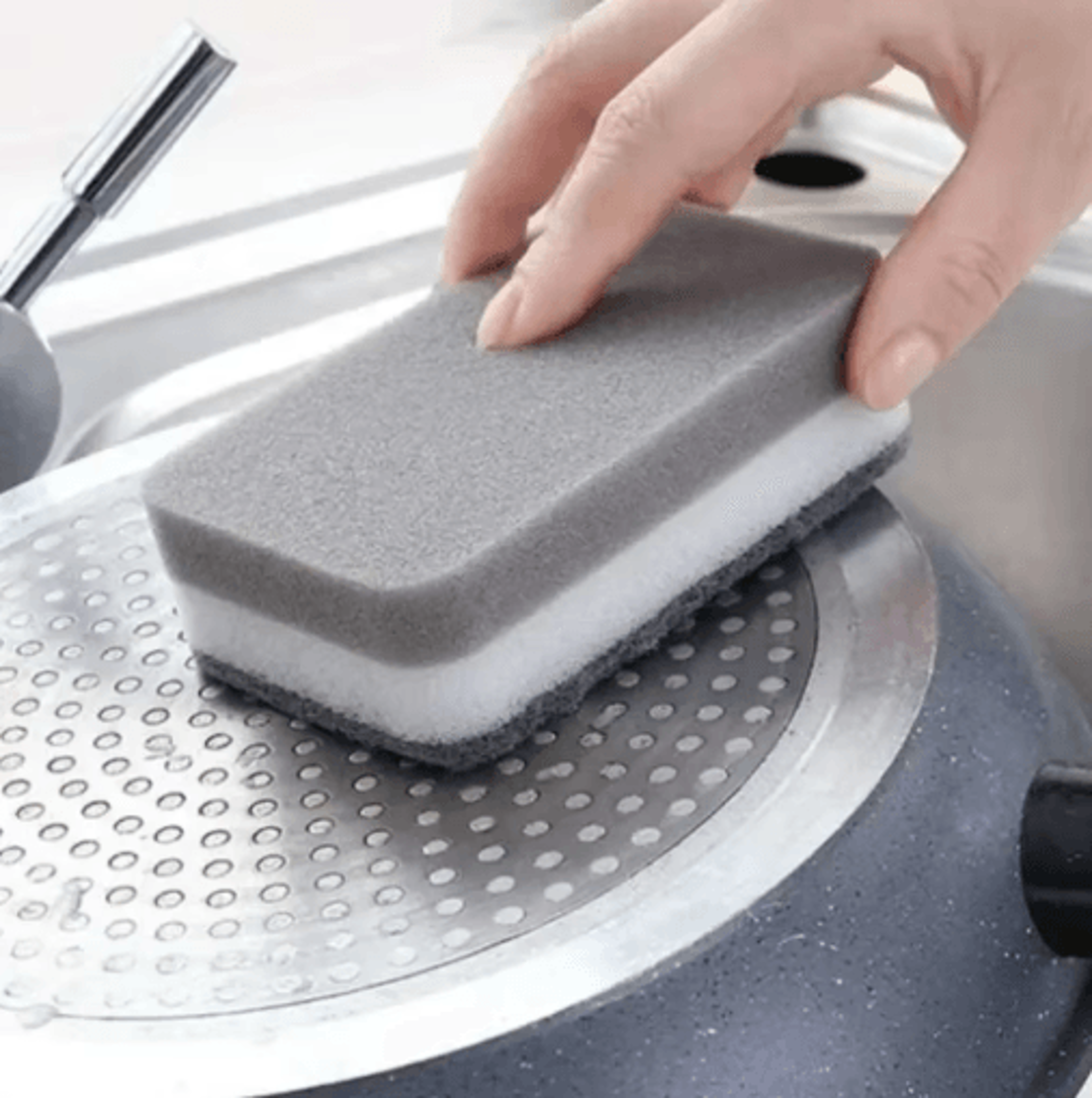 Magic 3Layer Kitchen Cleaning Sponge  Reusable Dishwashing Sponge For Pots Pans  Dishes 7