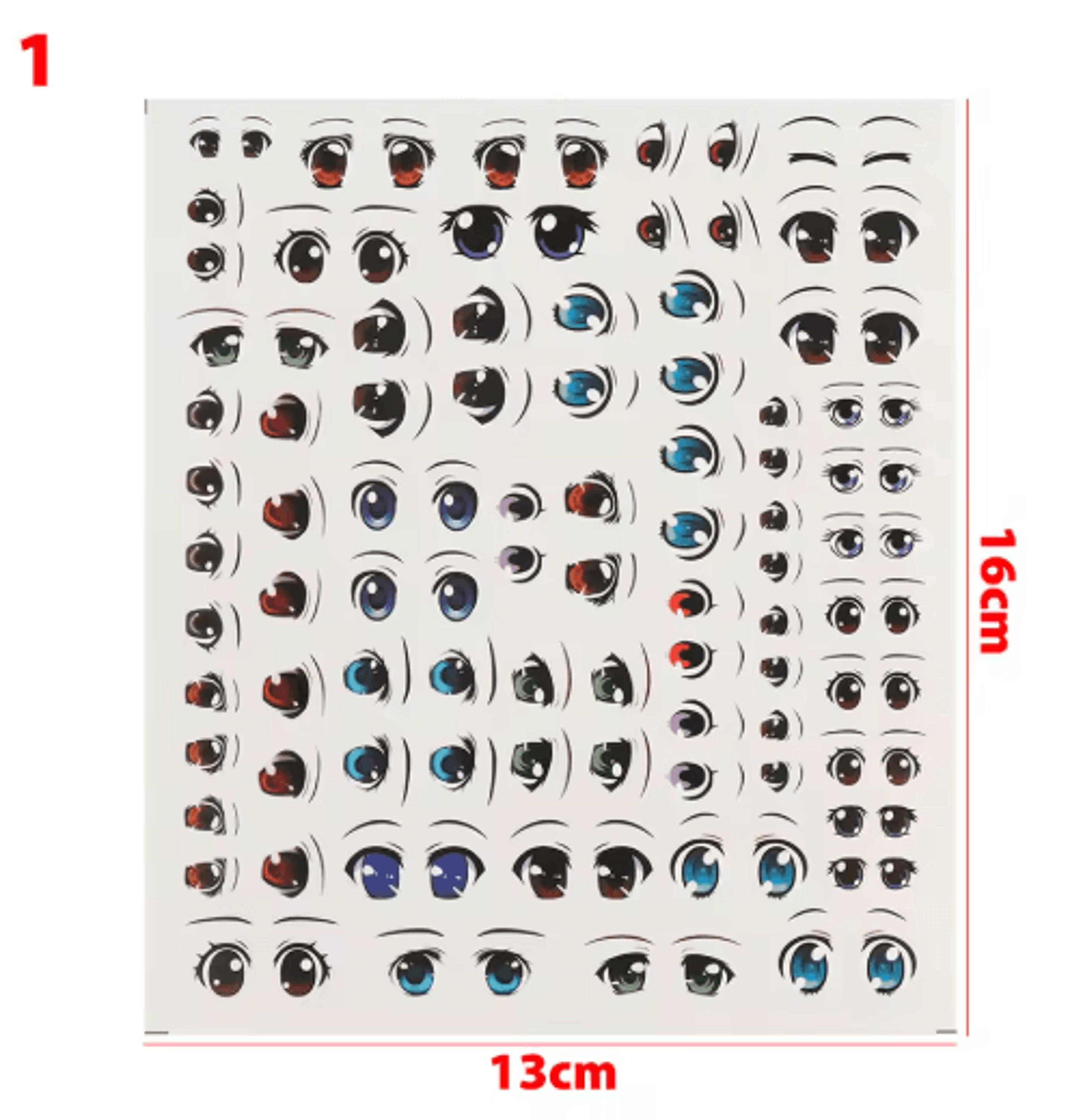 Cute Cartoon Eye Stickers  DIY Anime Doll Eye Decals For Crafts Figurines  Clay Projects 7