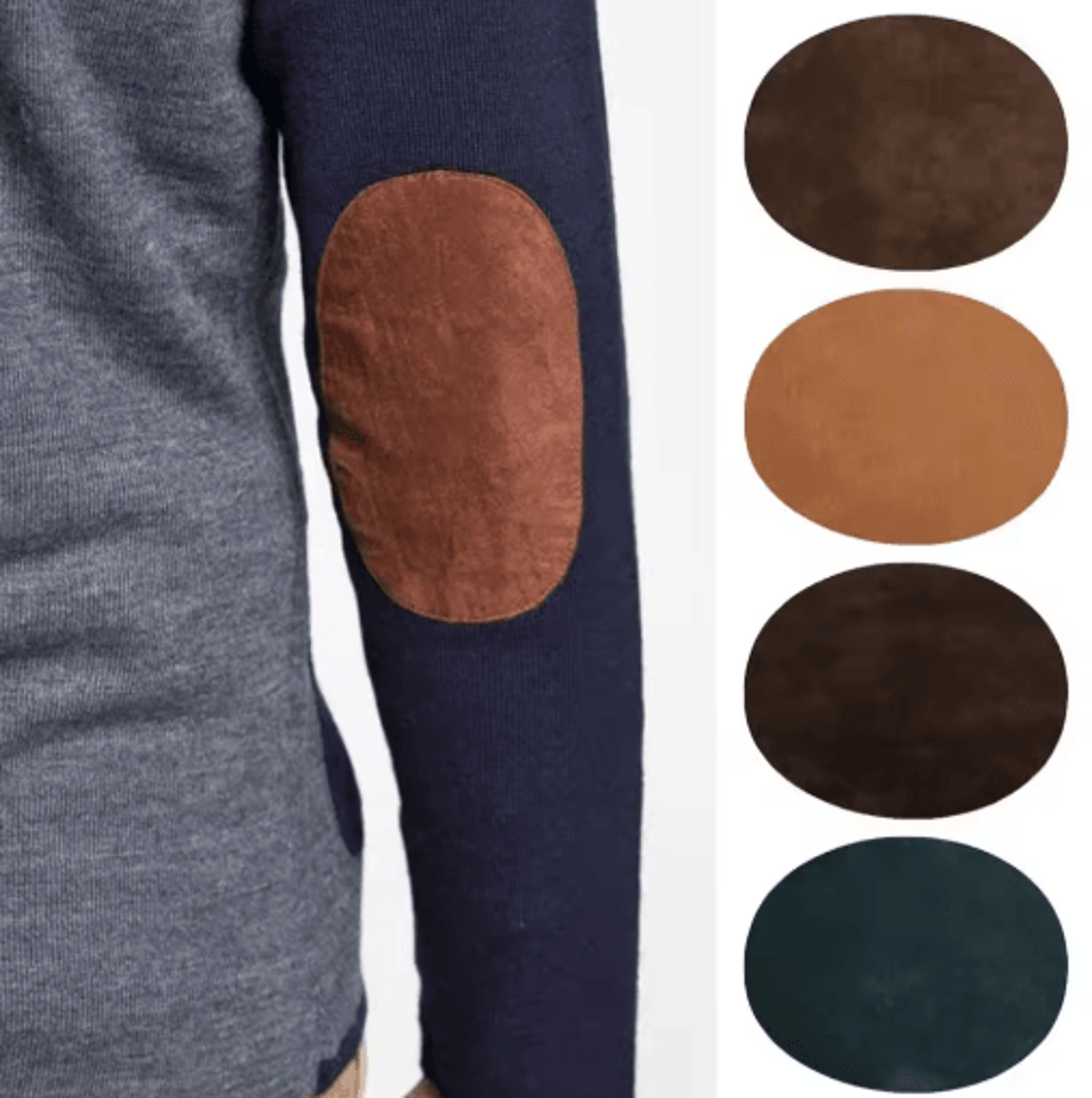 Oval Suede IronOn Fabric Patches  Decorative Elbow  Knee Repair Patches For Clothing 16