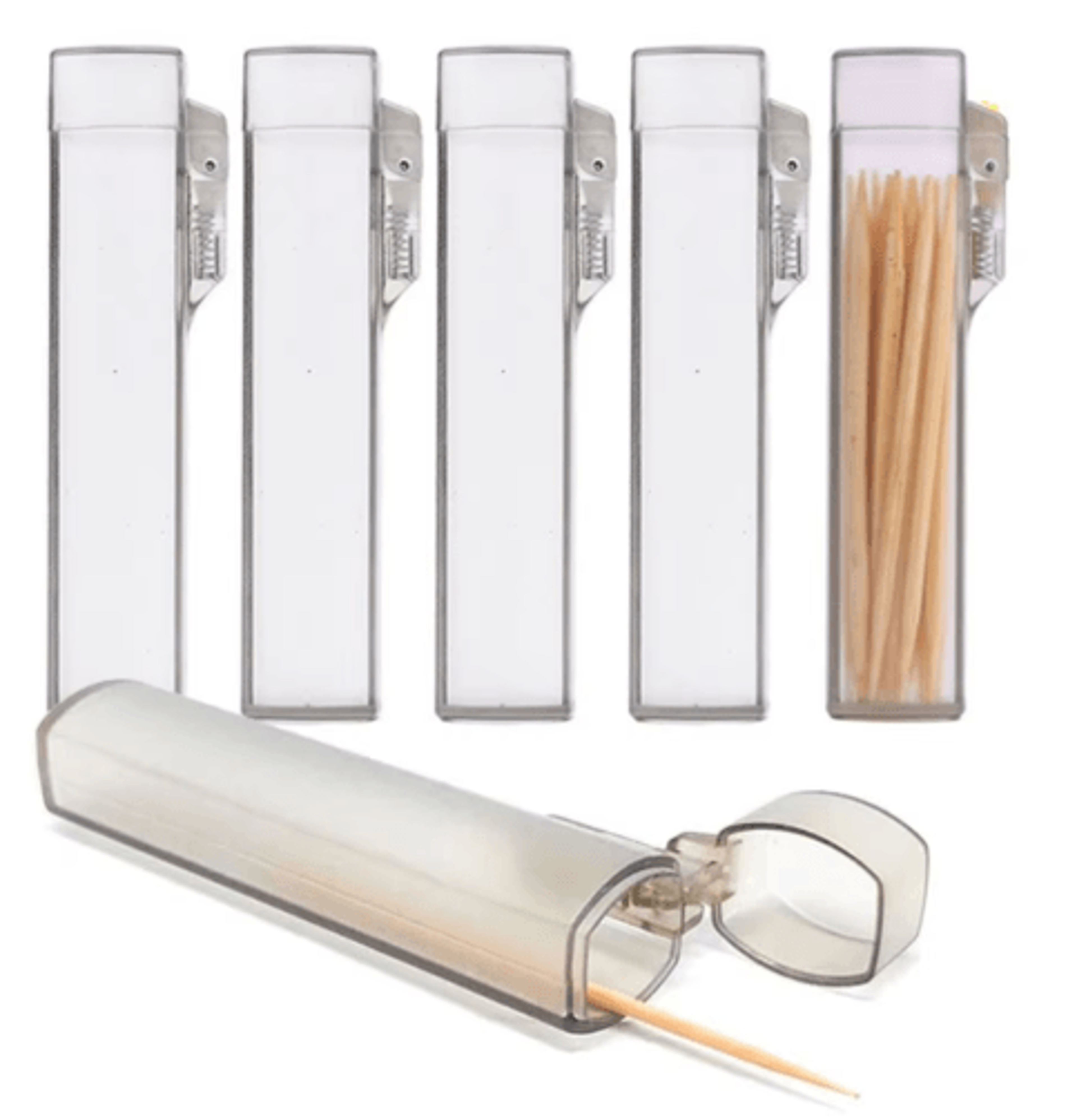 Creative Mini Toothpick Holder  Transparent Storage Box For Cotton Swabs  Small Essentials 5