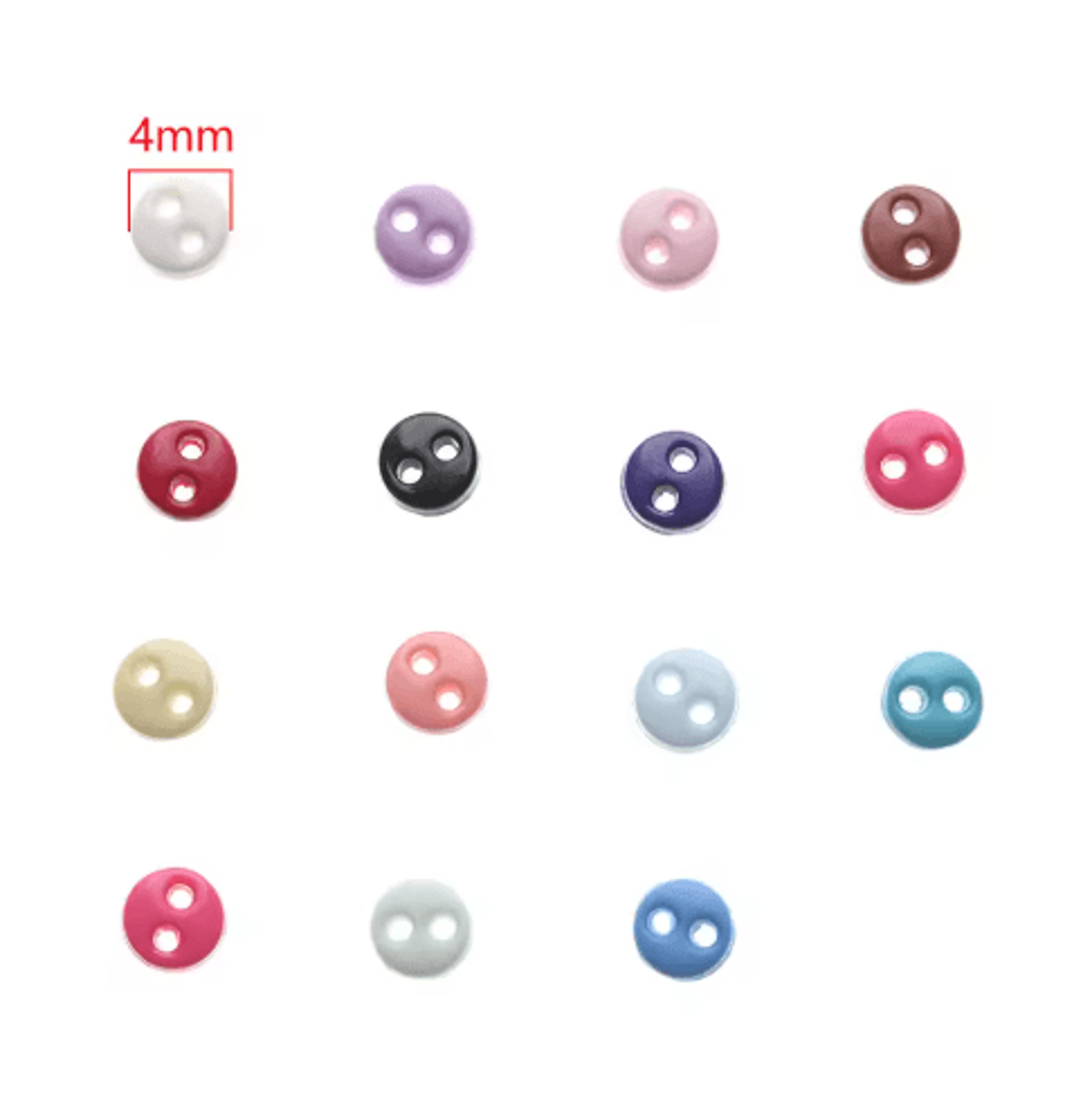50Piece Mini Doll Buttons  4mm Colorful Plastic Buttons For Doll Clothes Crafts  Miniatures 16