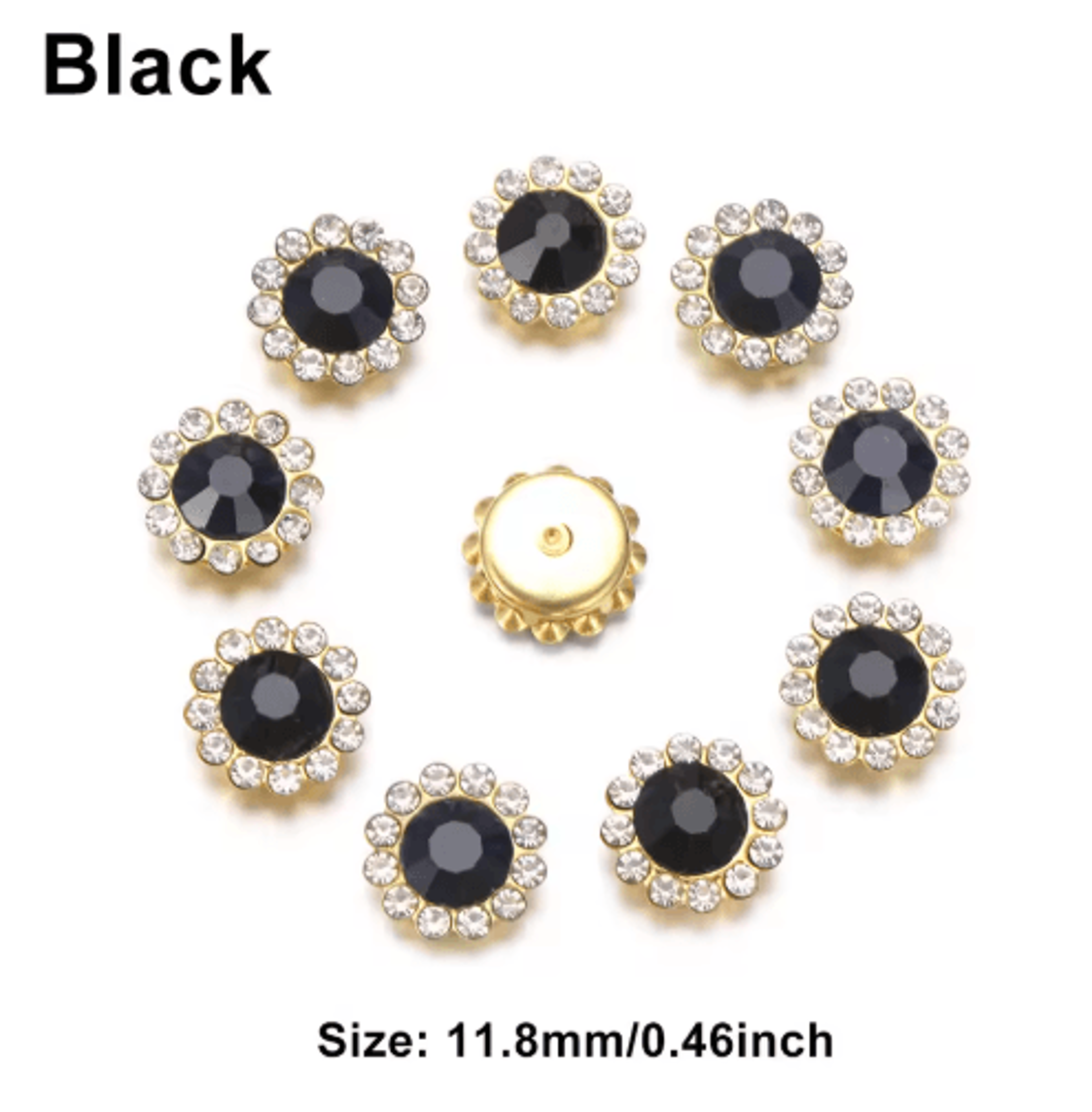 10Piece Snowflake Pearl Rhinestone Buttons  Decorative Flatback Embellishments For Clothing  DIY Cr 11