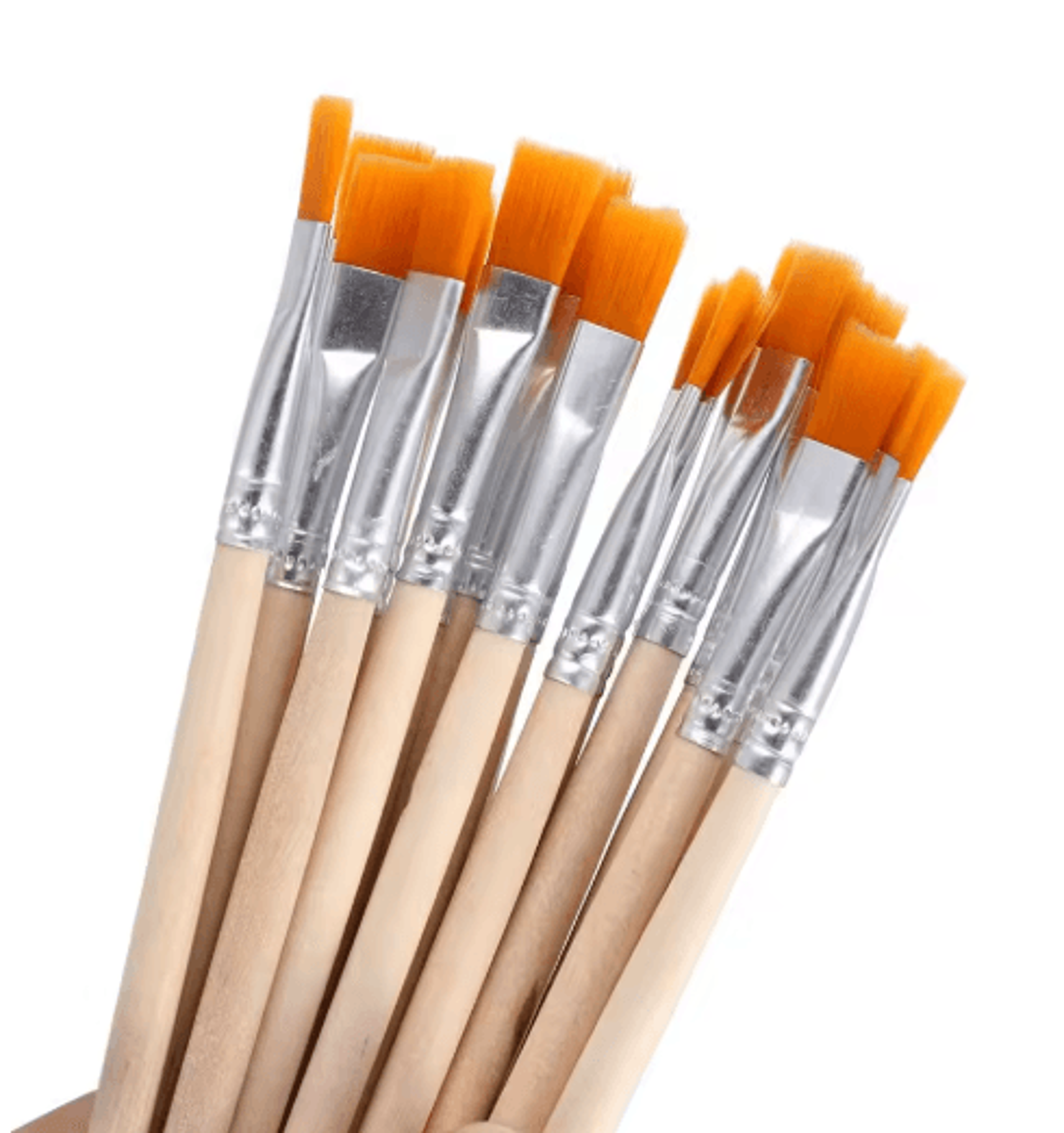 10Piece Fine Detail Paint Brush Set  Wood Handle Brushes For Watercolor Acrylic Oil  Calligraphy 7