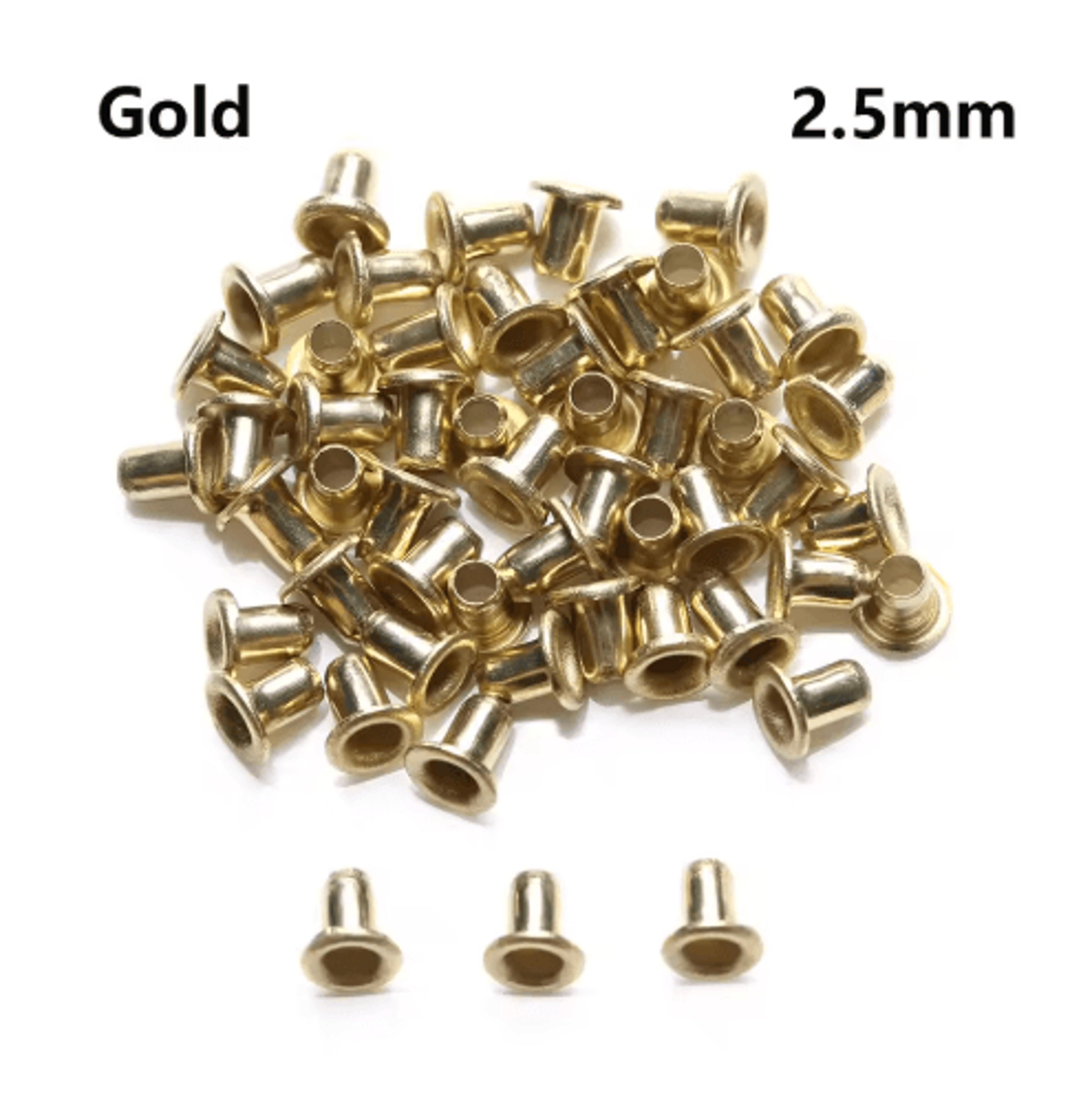 50Piece Mini Metal Eyelets  UltraSmall Eyelet Buttons For Doll Clothes Shoes Bags  Miniature Crafts 3