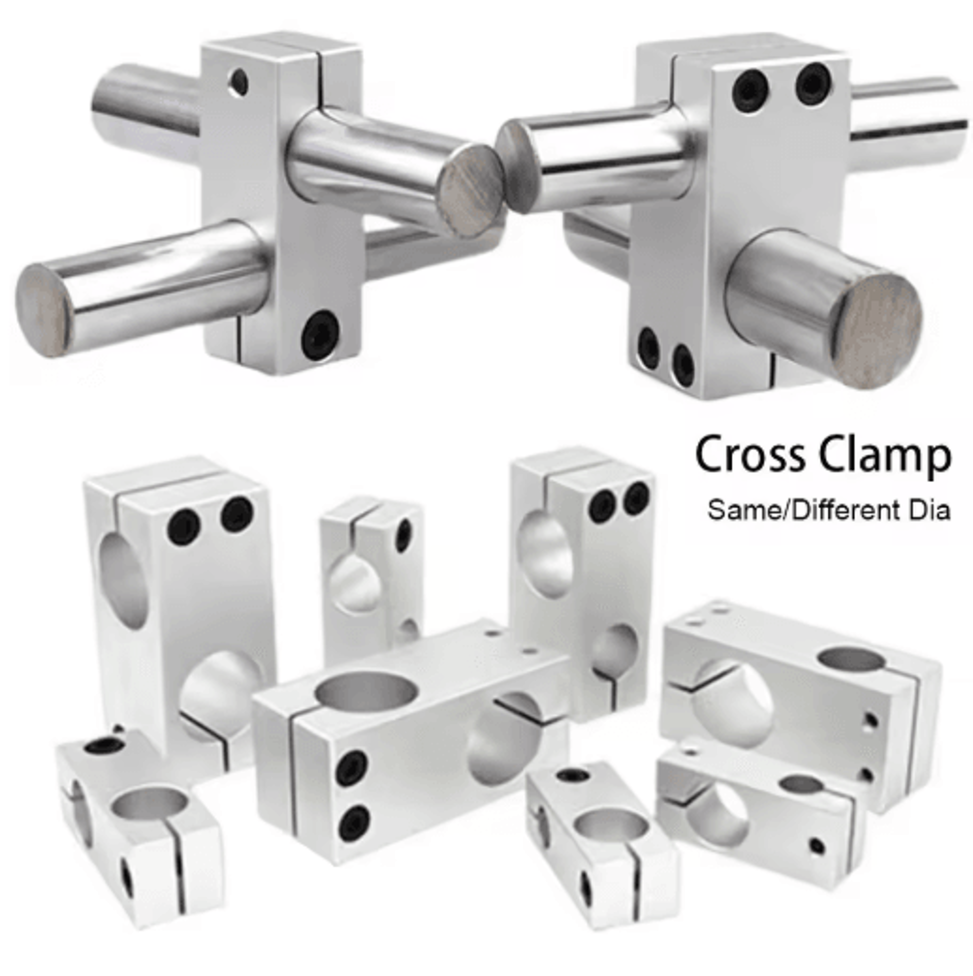 Optical Shaft Cross Clamp  Steel Pipe Fixing Bracket For Vertical  Cross Rod Connections 0