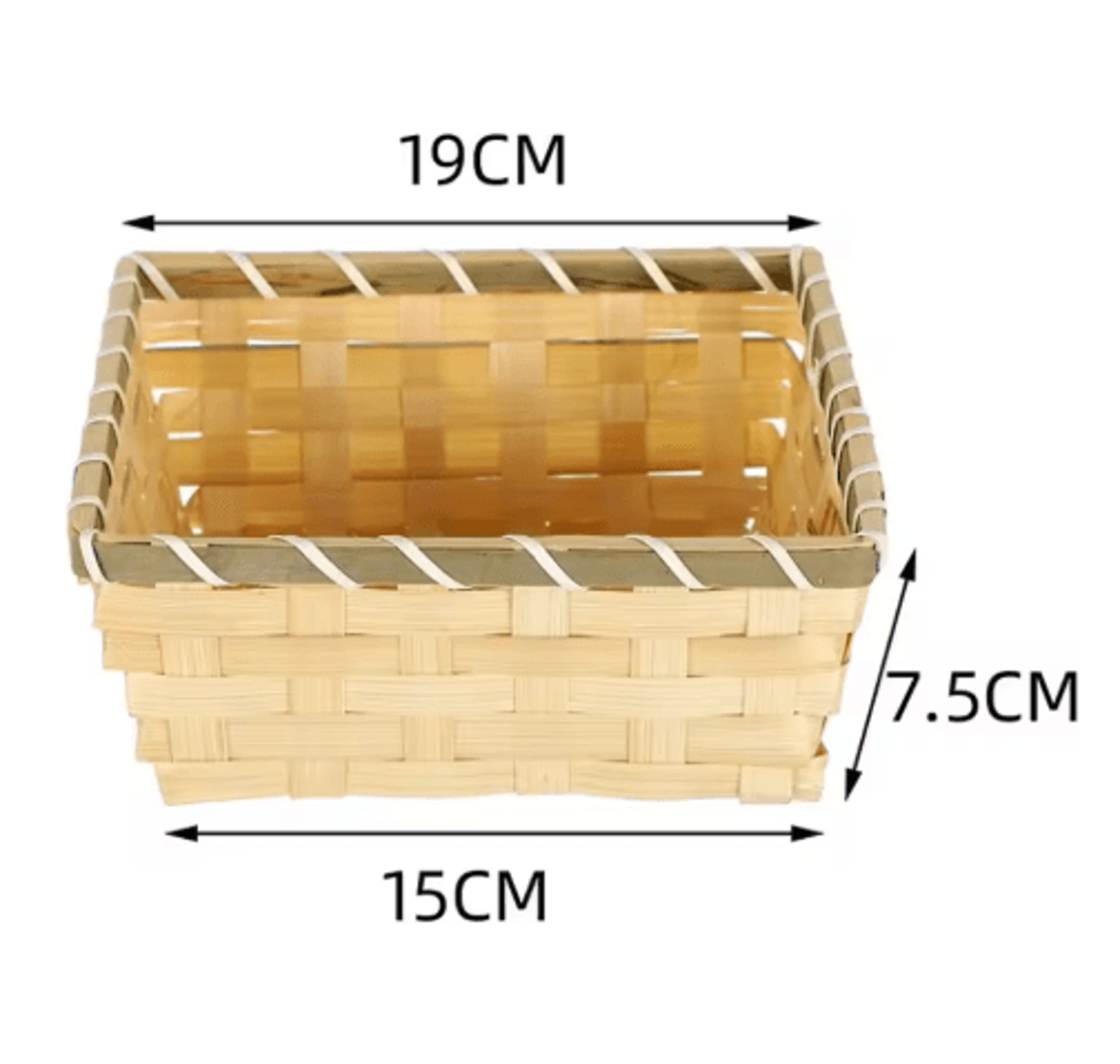 Handmade Woven Bamboo Bread Basket  Natural Wicker Storage  Display Basket For Home And Shop 0