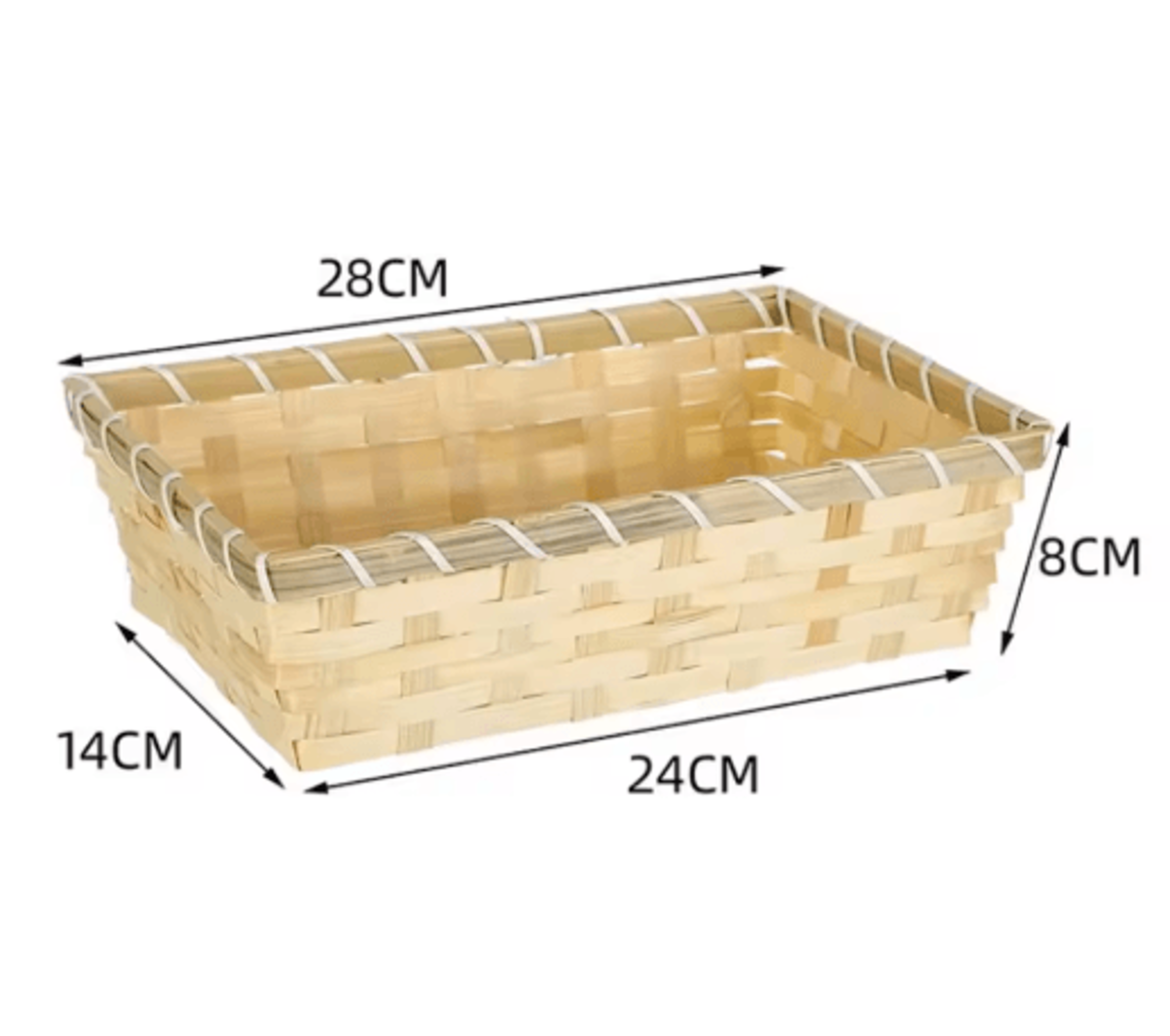 Handmade Woven Bamboo Bread Basket  Natural Wicker Storage  Display Basket For Home And Shop 1