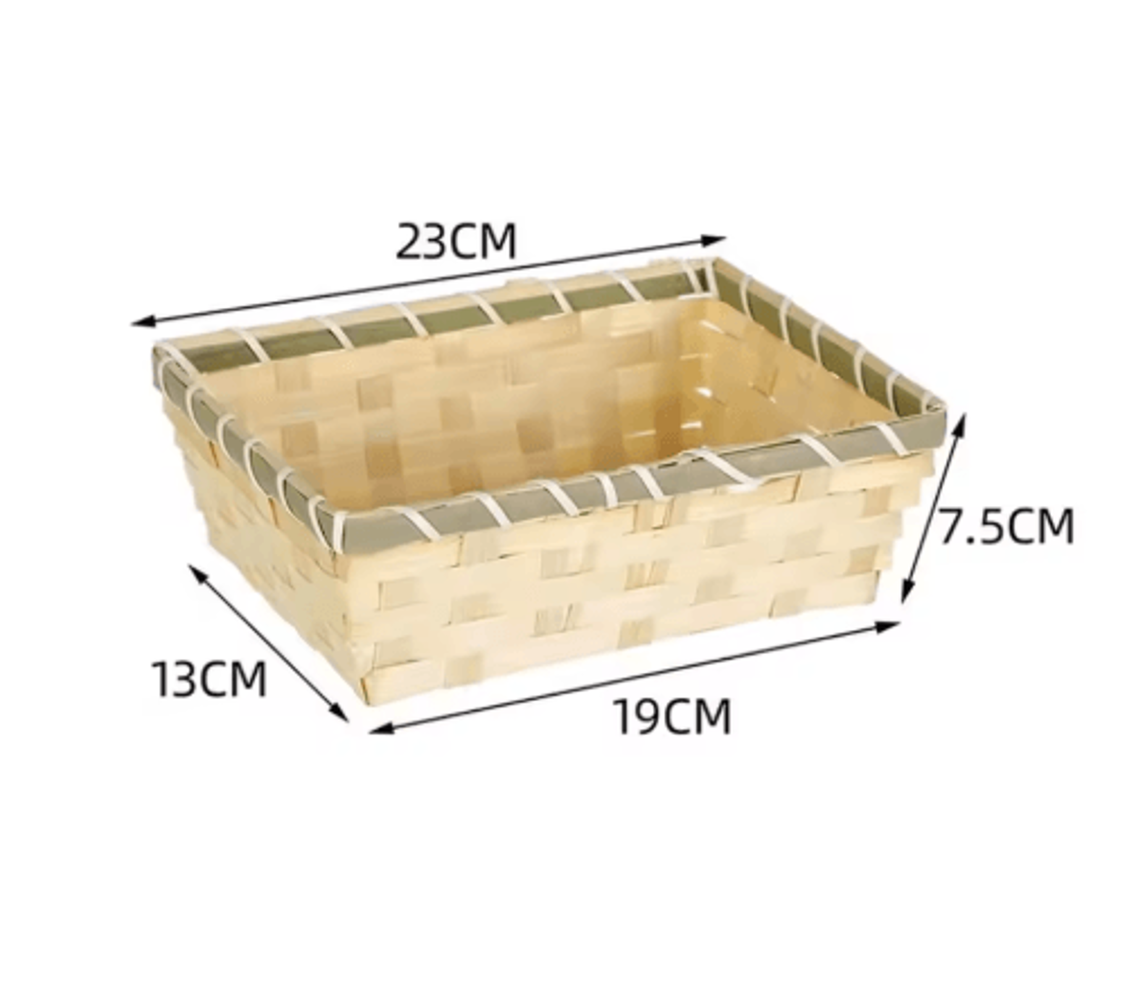 Handmade Woven Bamboo Bread Basket  Natural Wicker Storage  Display Basket For Home And Shop 2