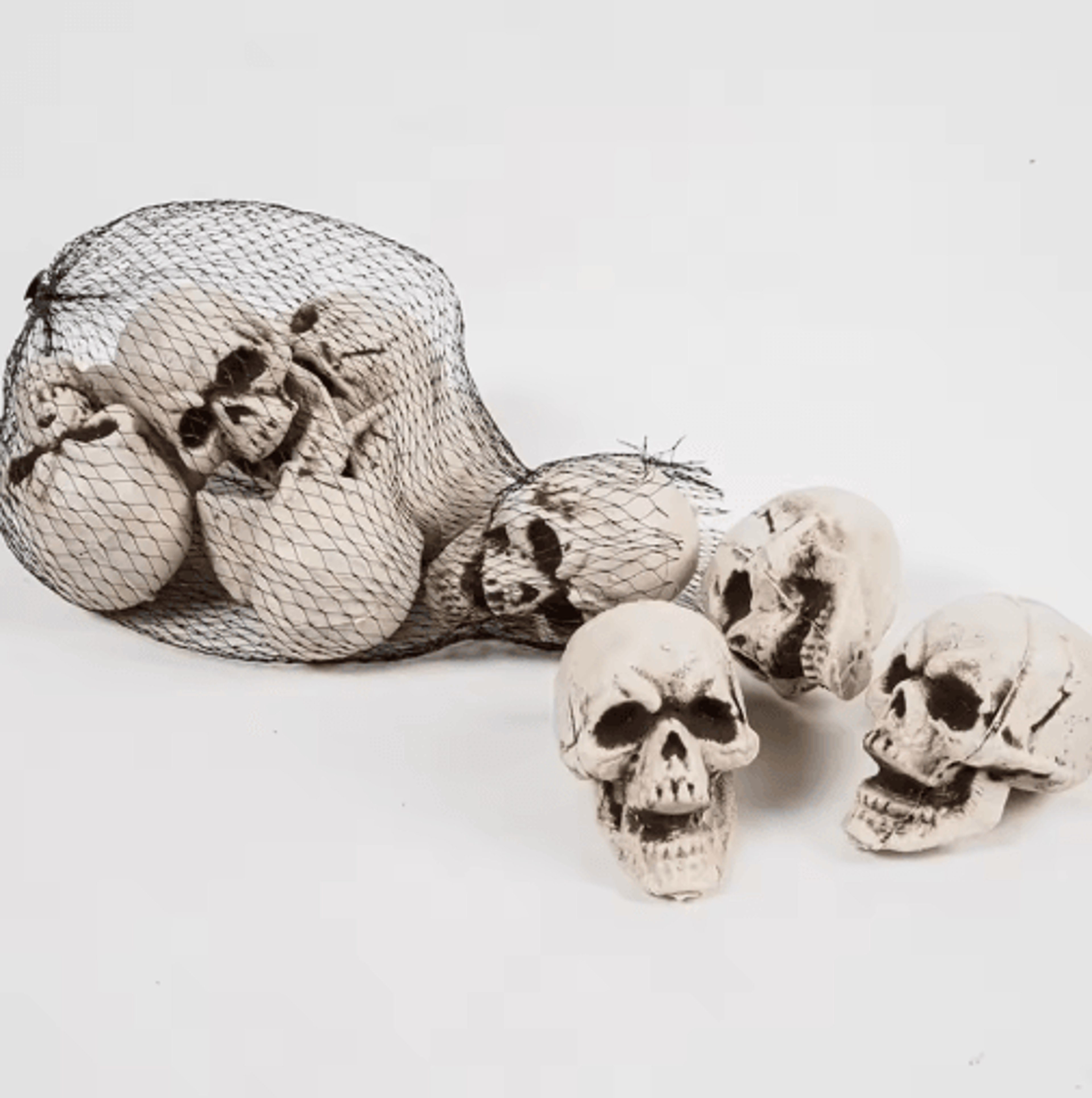 10PCS Mini Skeleton Skull Heads  Halloween Table Decorations  Scary Party Props 5