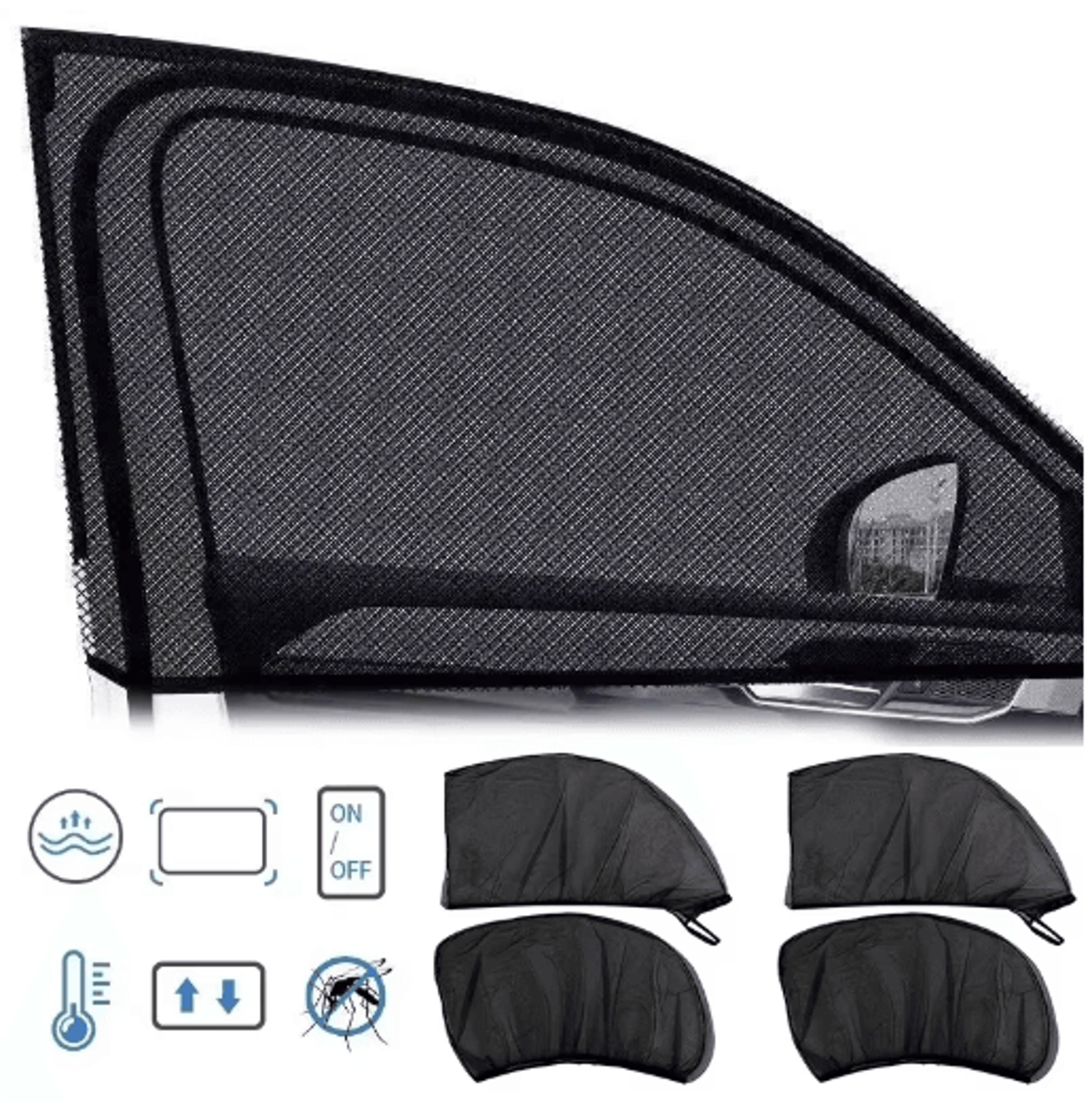 Car Window Mosquito Net  Privacy Sunshade  Breathable Window Screen Curtain For Camping  Travel 10