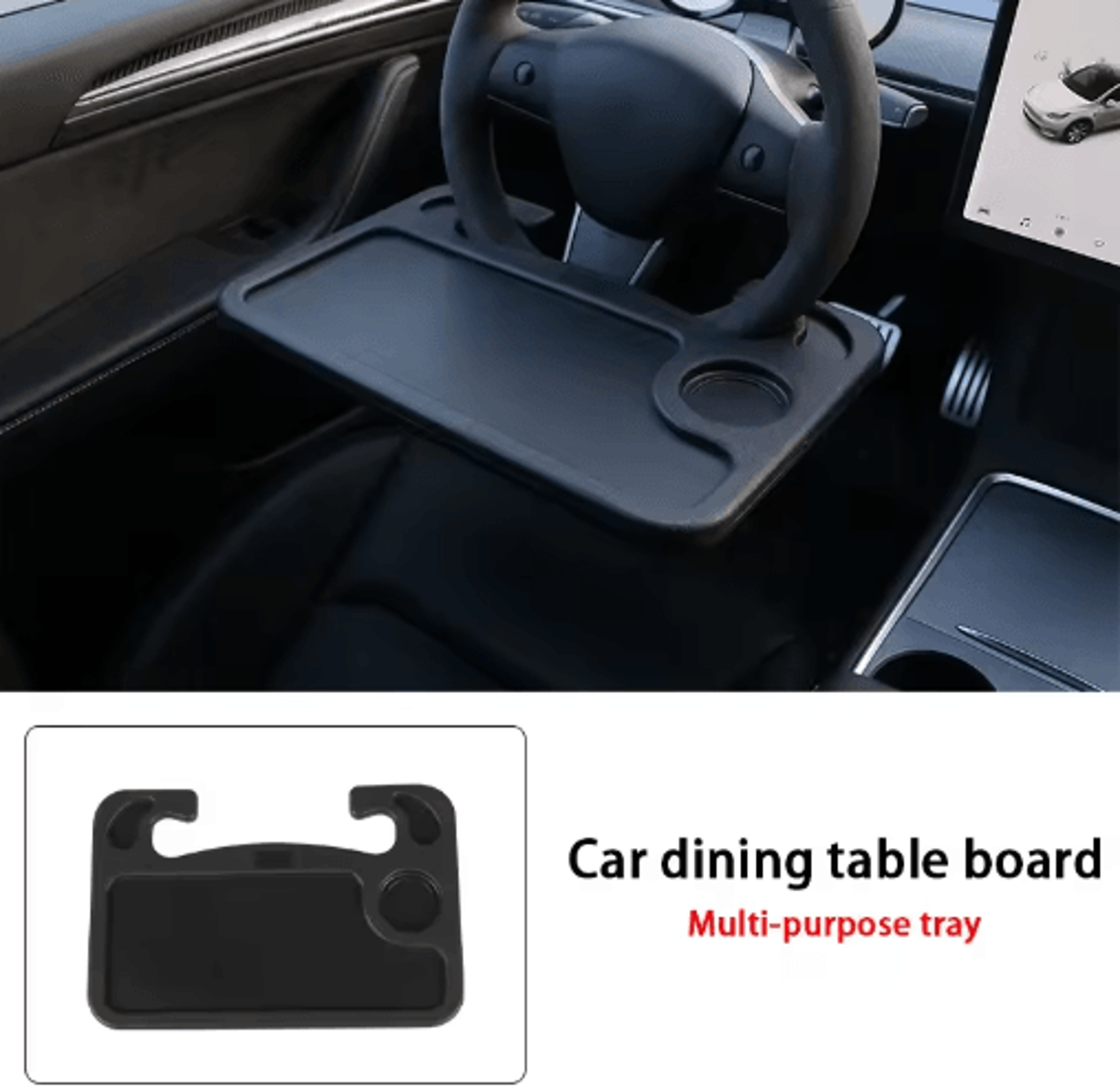 Multifunctional Car Steering Wheel Tray  Portable Car Dining Table  Laptop Desk 0