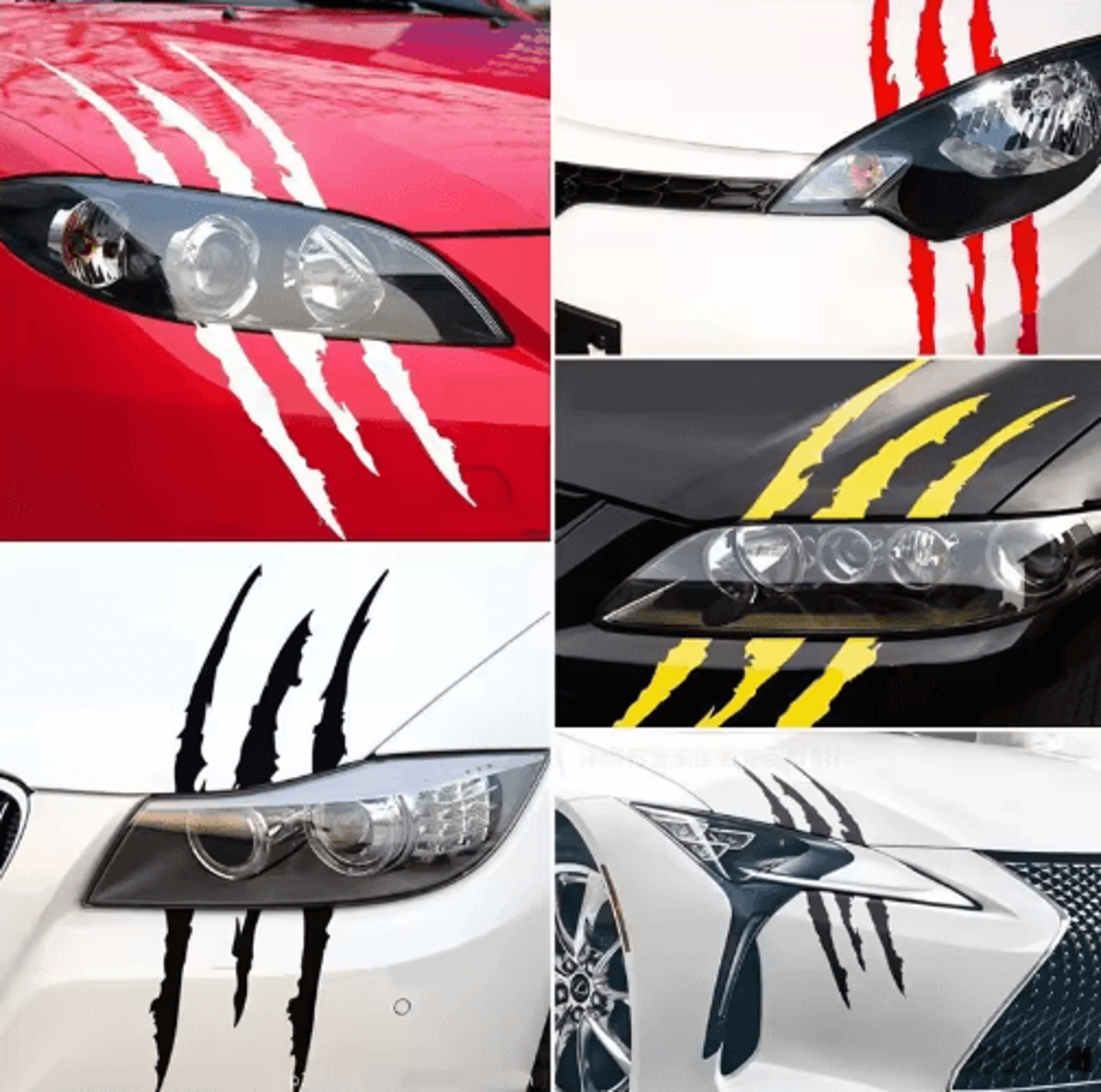 Ghost Claw Reflective Headlight Eyebrow Stickers  Creative Car Headlight  Body Decals 0