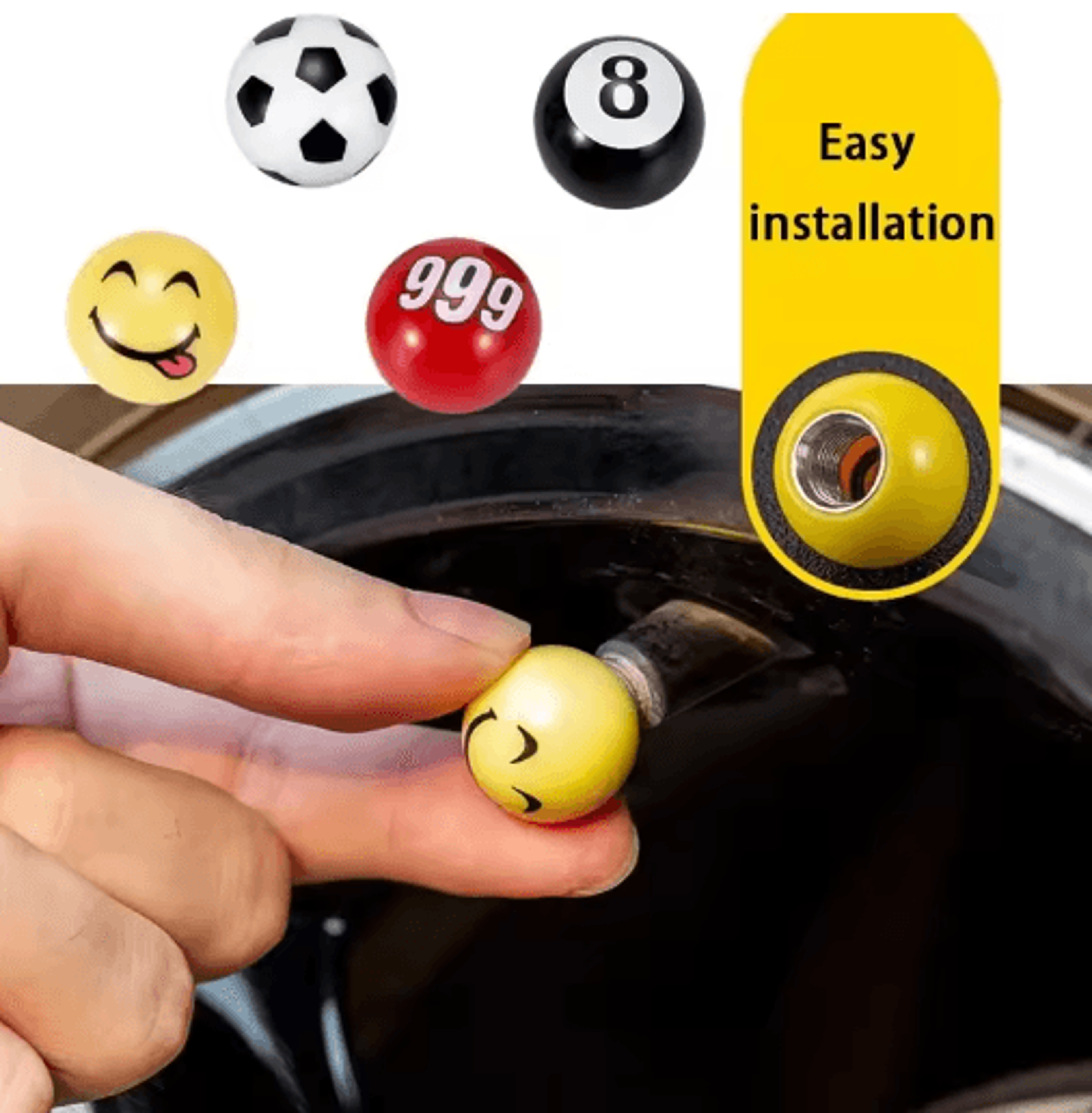 Creative Tire Valve Caps  Universal Leakproof Valve Stem Covers For Cars Motorcycles  Bicycles 19