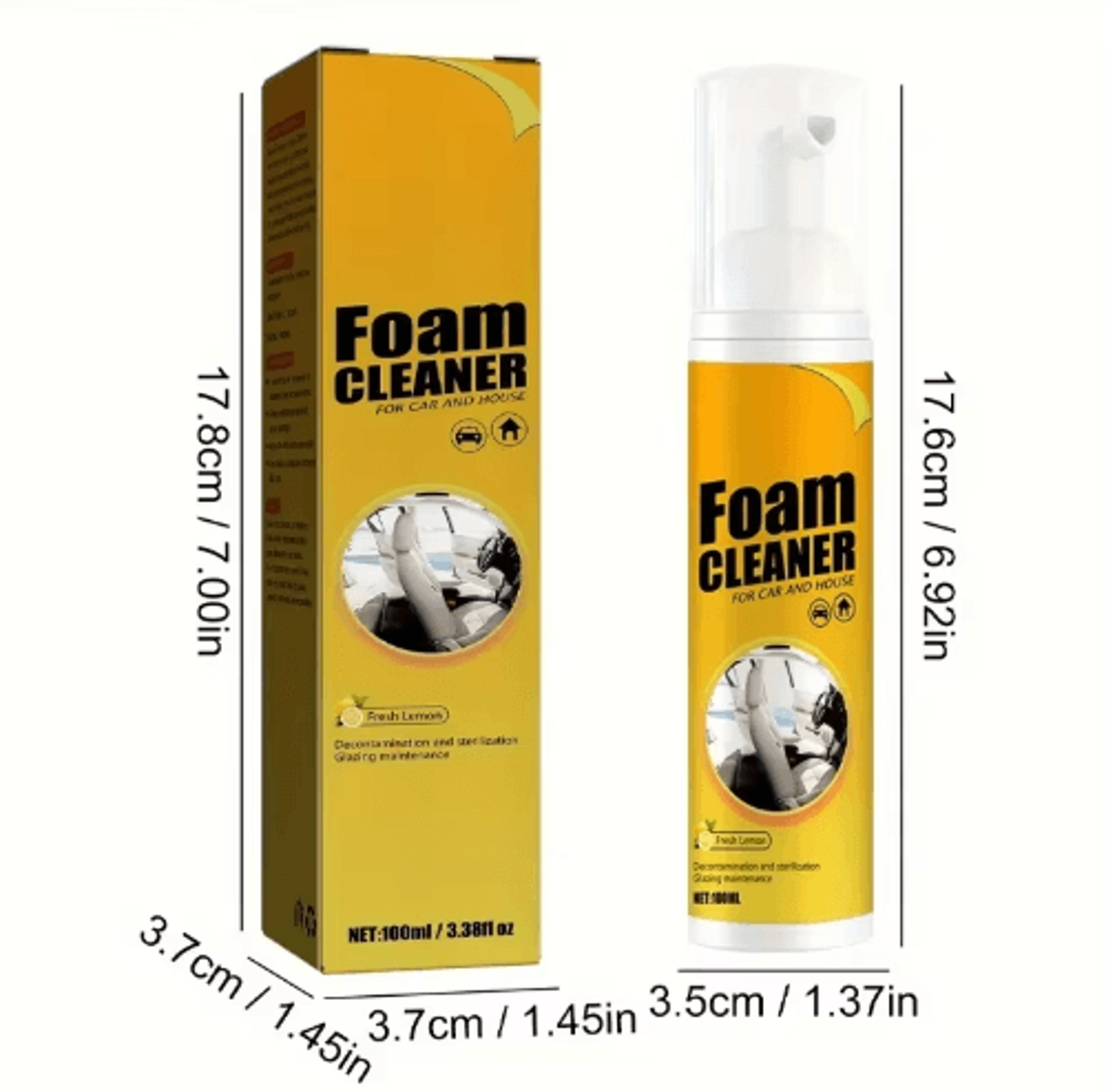 MultiPurpose Car Interior Cleaning Foam  Leather Upholstery  Headliner Cleaner 7