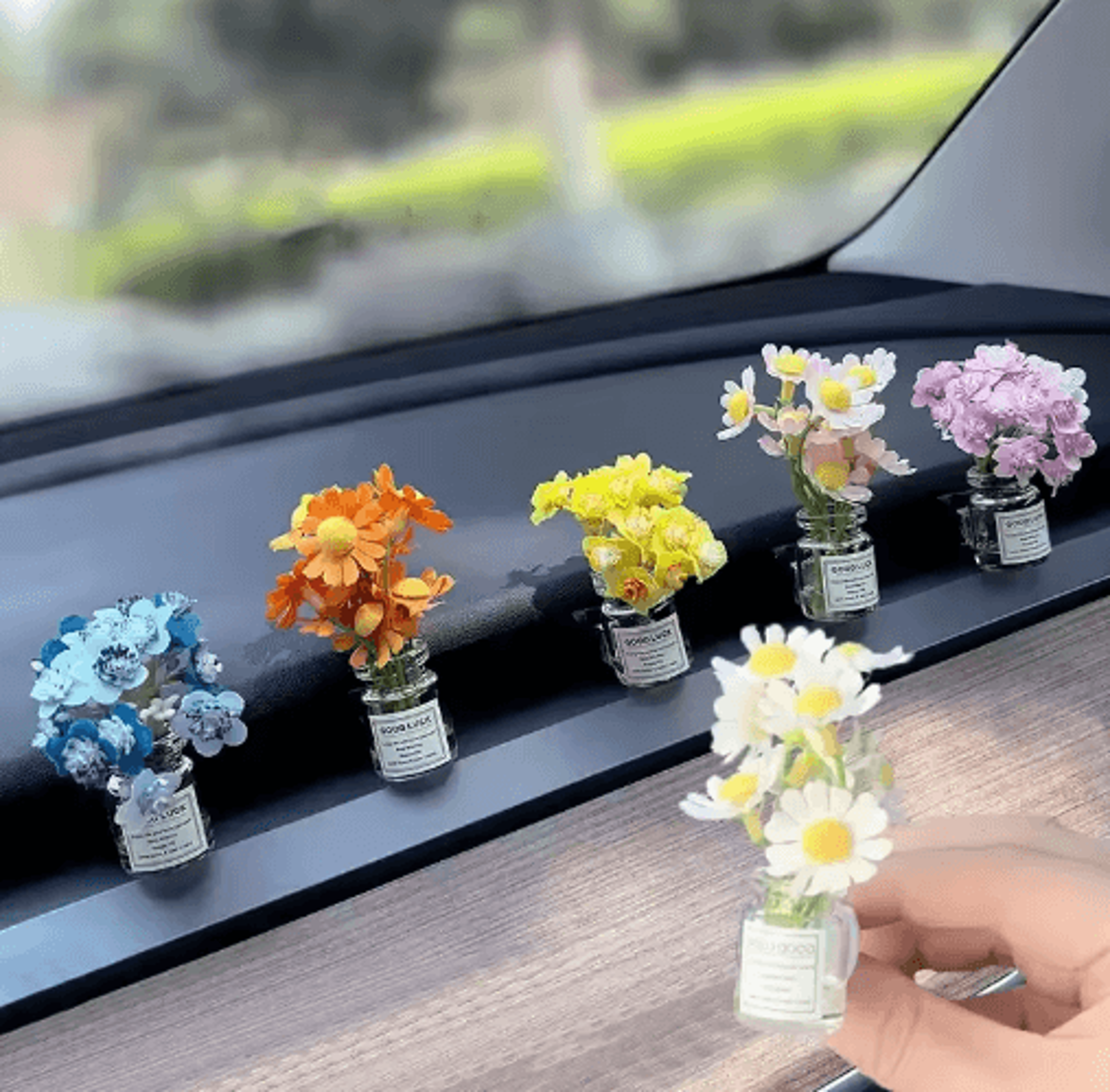 Mini Flower Vase Car Air Vent Diffuser  Aromatherapy Clip  Interior Decoration 9