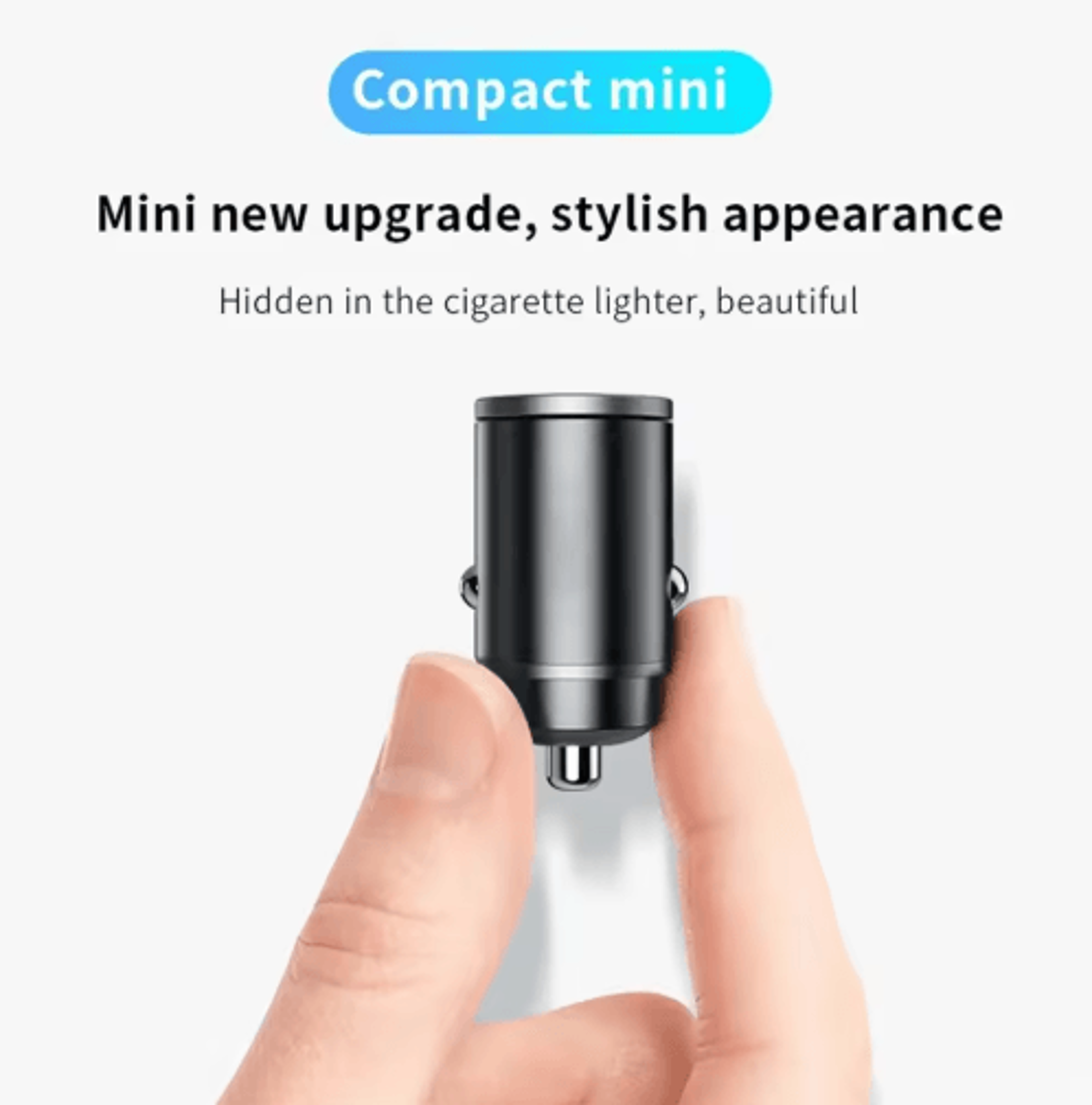 200W Mini USB Car Charger  Super Fast Cigarette Lighter Charging Adapter 3