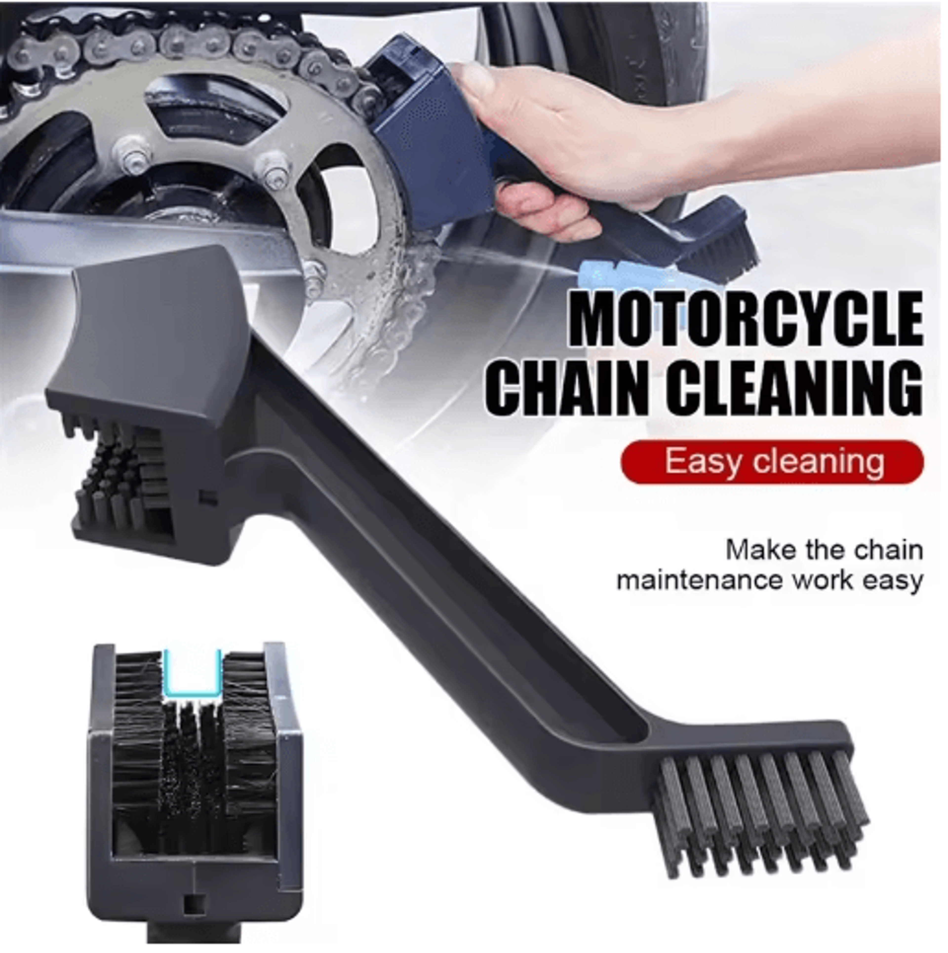 MultiPurpose Bike Chain Cleaning Brush  Drivetrain Gear  Motorcycle Chain Cleaning Tool 9