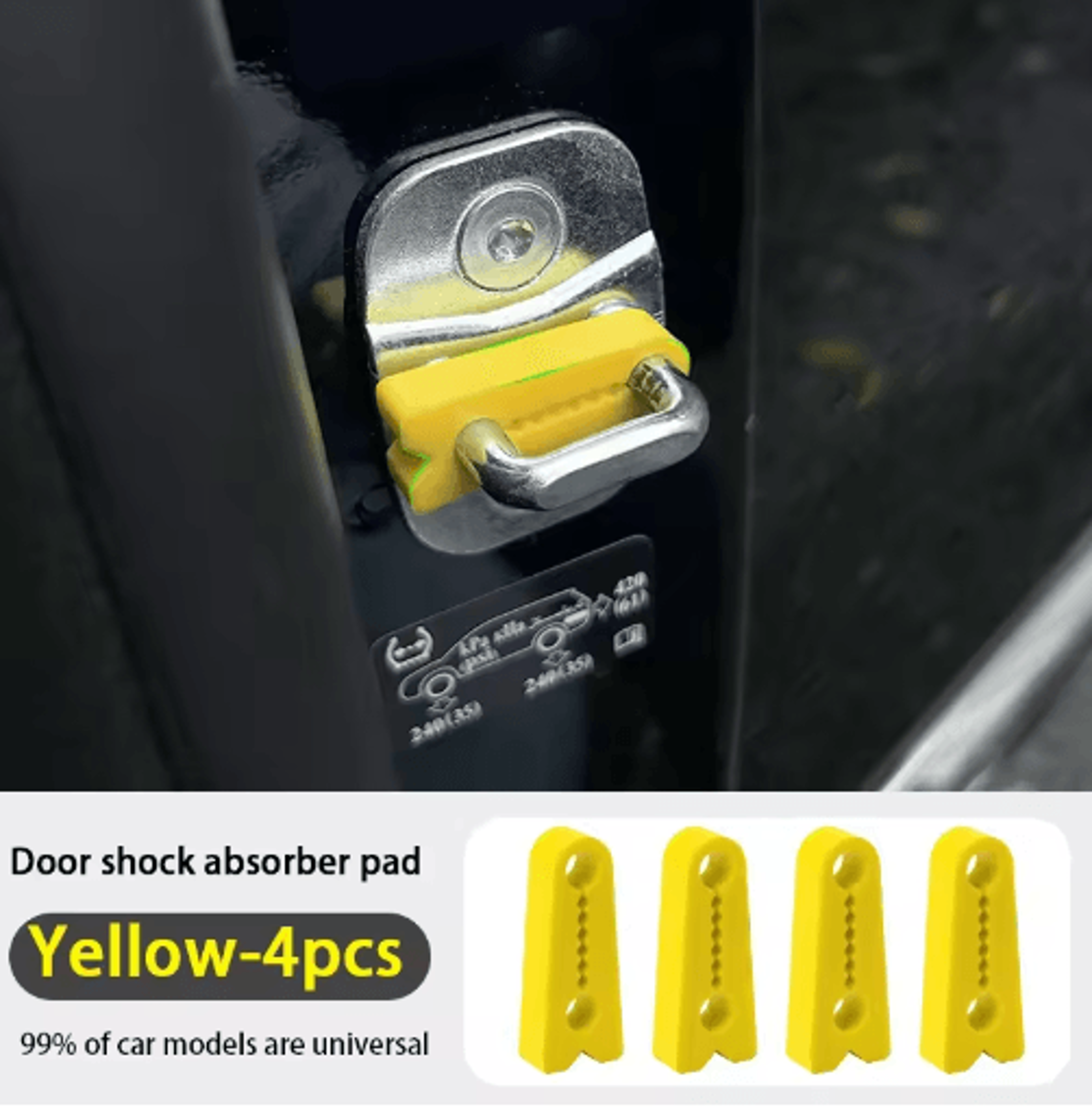 Silicone Car Door Lock Protector  AntiCollision ShockAbsorbing Buffer Pads 1