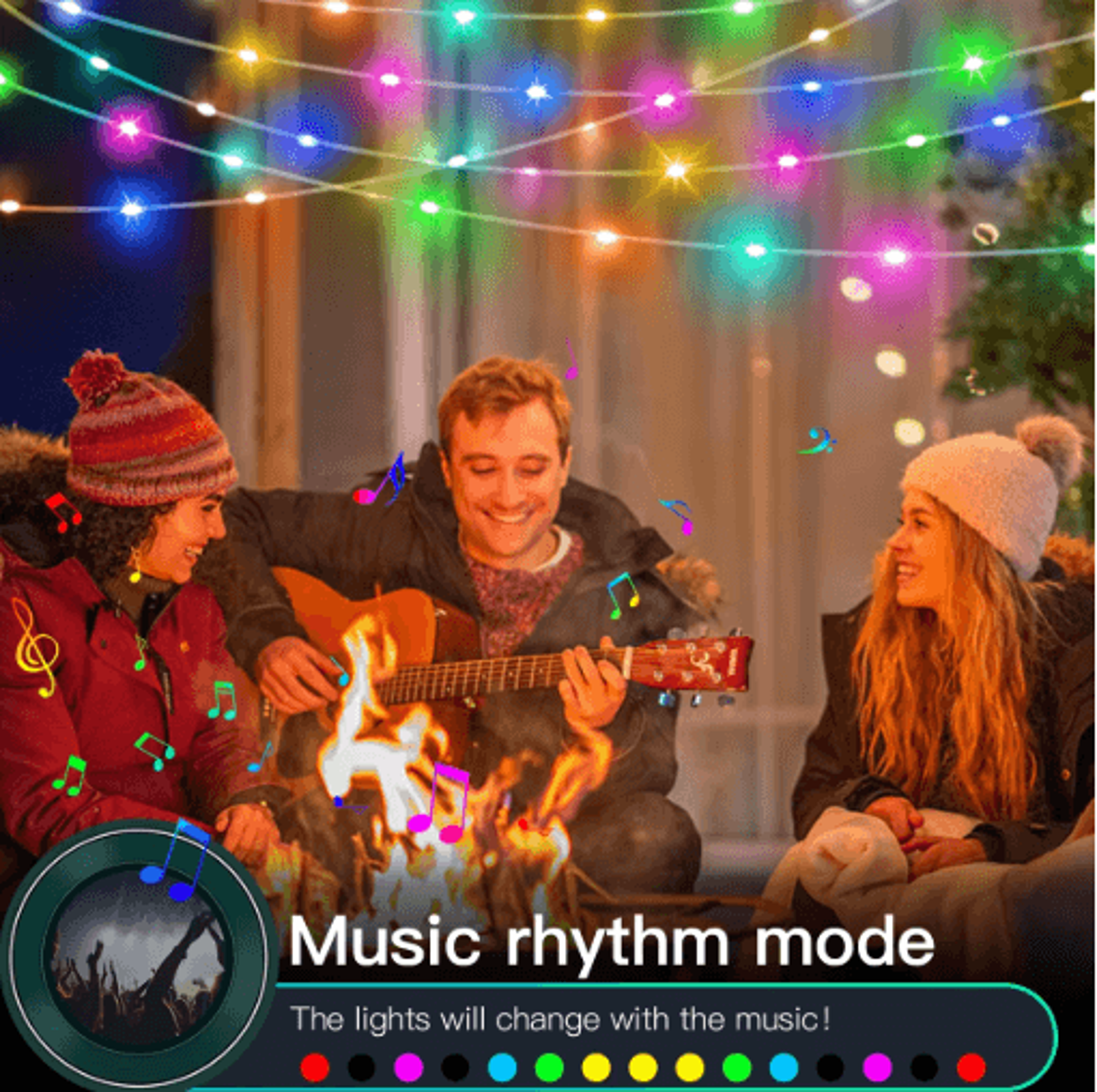 20M RGBIC Bluetooth LED String Lights  USB Music Sync Dream Color Fairy Lights 4