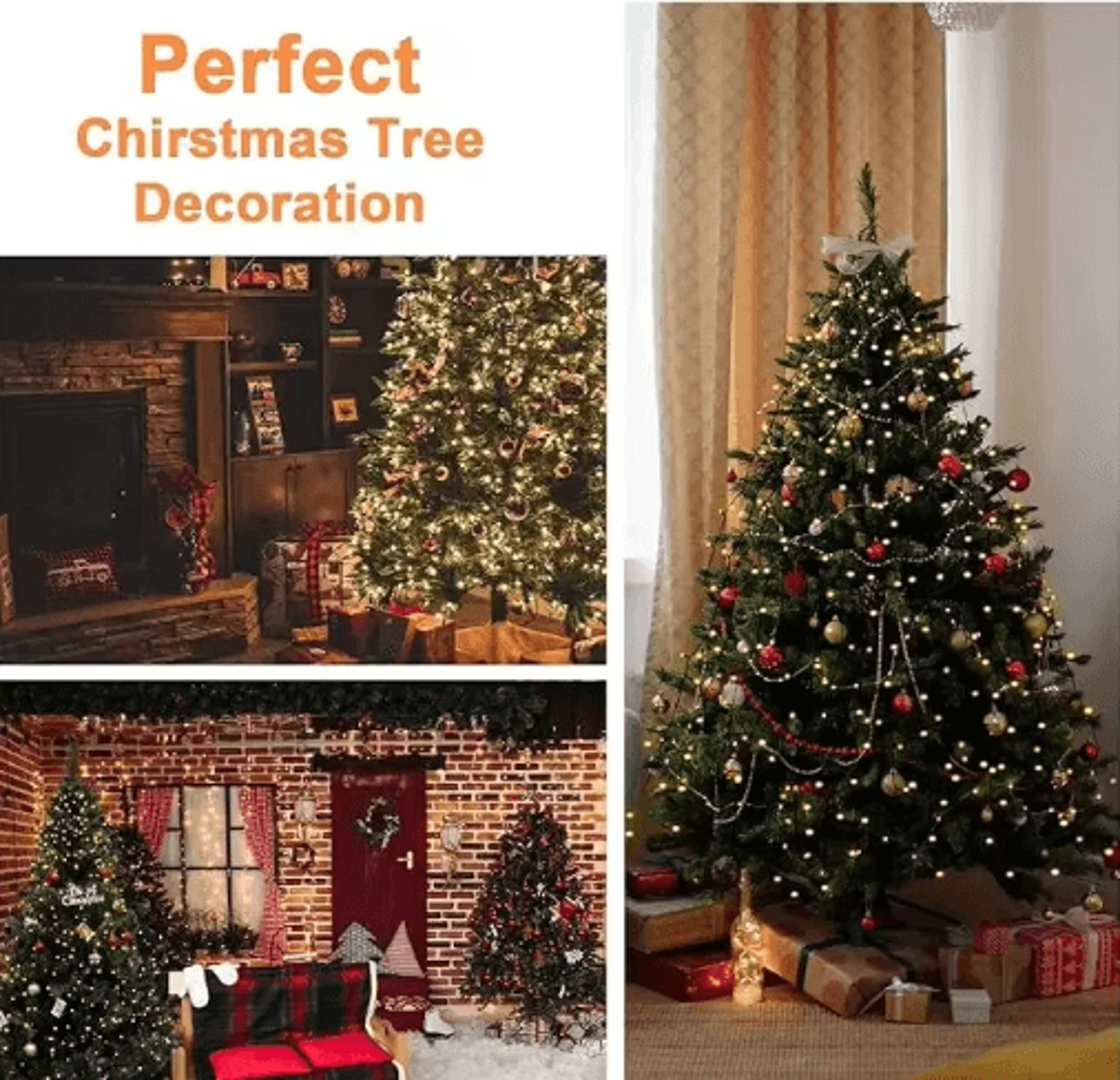 LED Ring Christmas Tree Topper Lights Waterproof Waterfall String Lights For Indoor  Outdoor Decor 5
