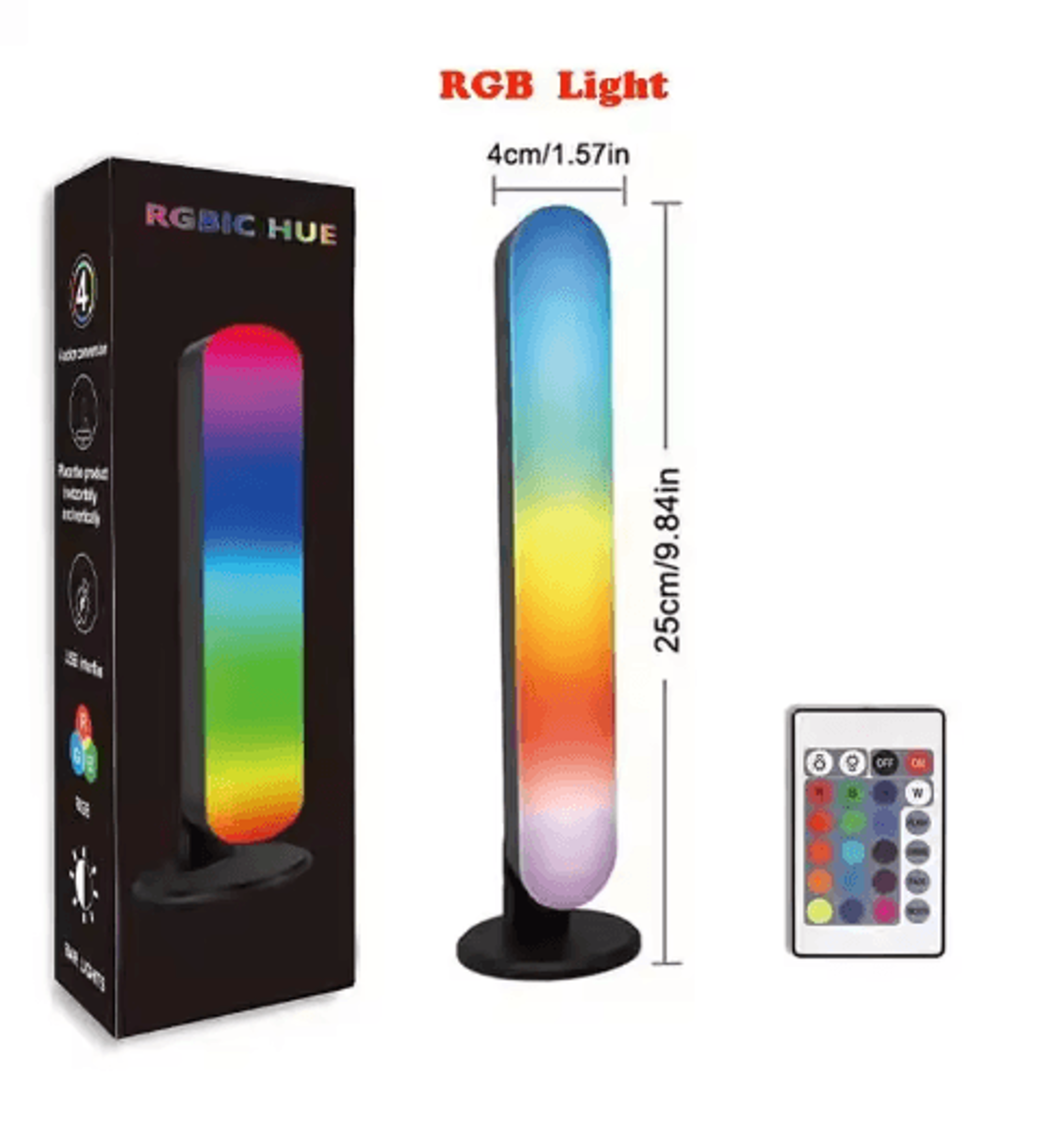 RGB Music Rhythm Light USB Rechargeable Sound Reactive LED Light Ba 2