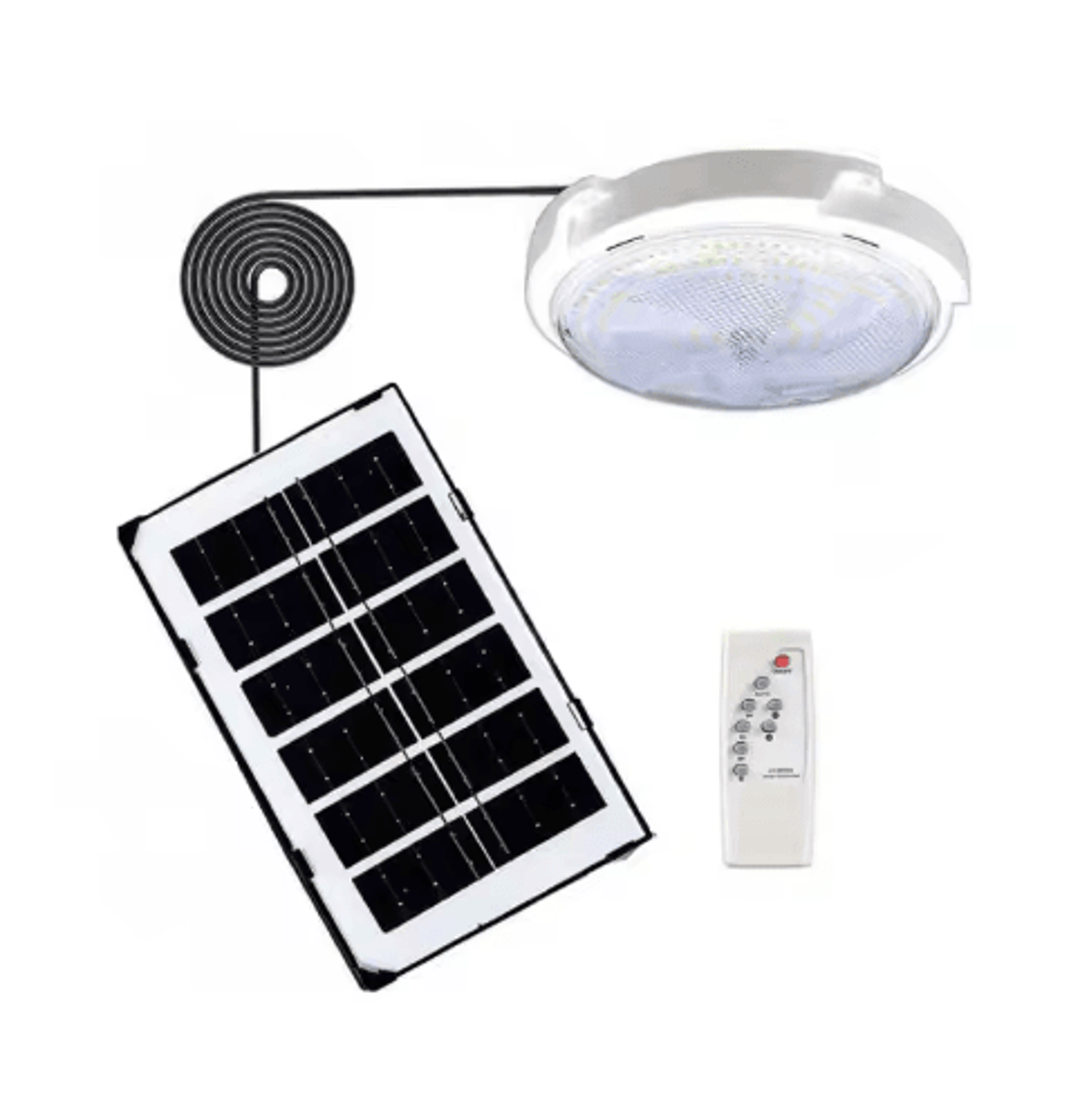 LED Solar Ceiling Light IP65 Waterproof With Remote Control For Indoor  Outdoor Use 1