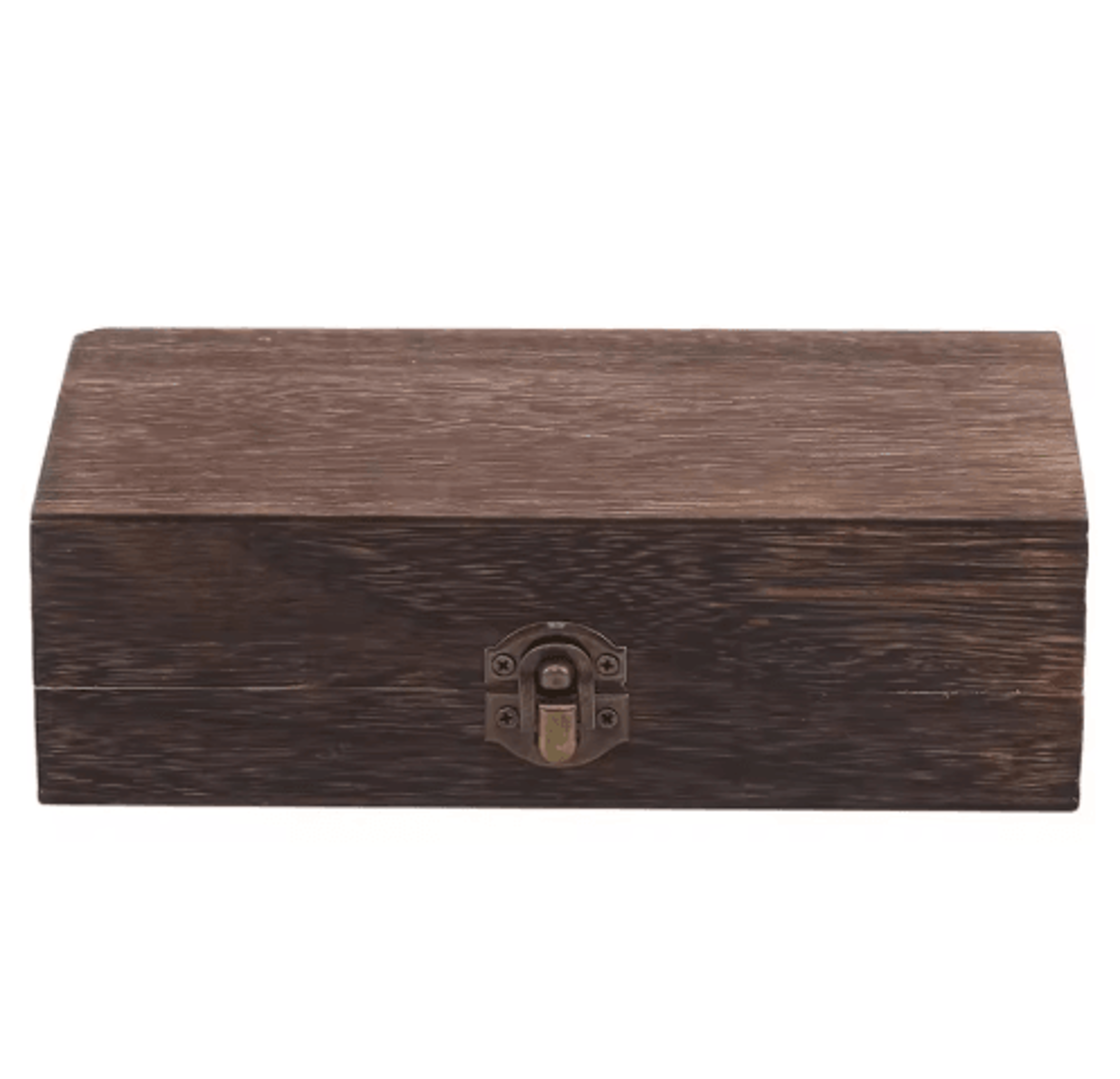 Retro Wooden Storage Box With Clamshell Lid For Jewelry Keepsakes  Desktop Organization 1