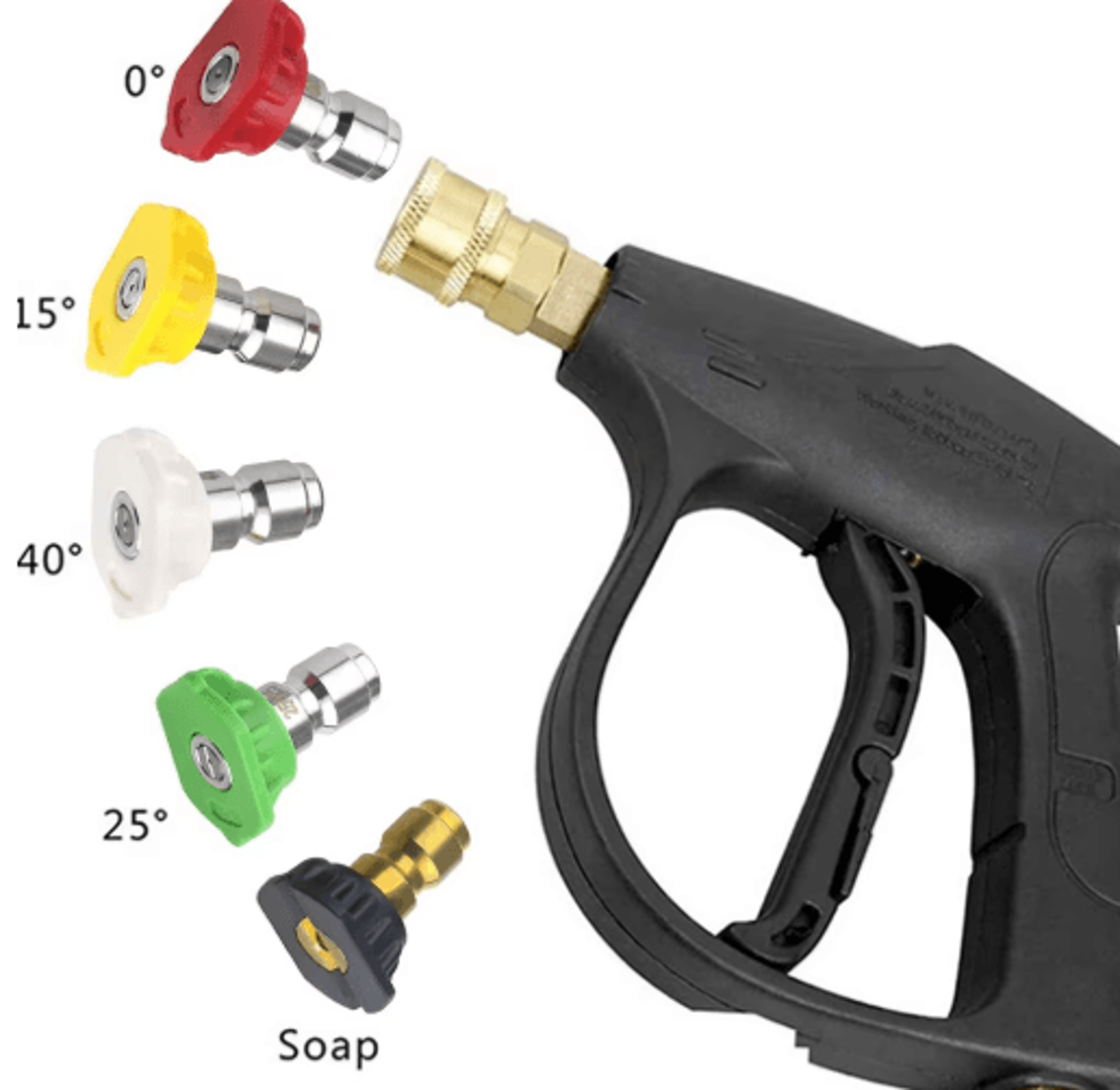 5Piece 14Inch Quick Connect Pressure Washer Nozzle Tips Set 3